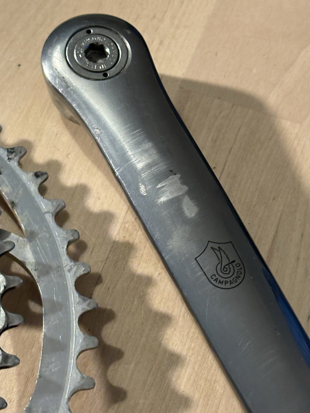 Vintage Campagnolo Road Crankset  Grey Strada Cranks