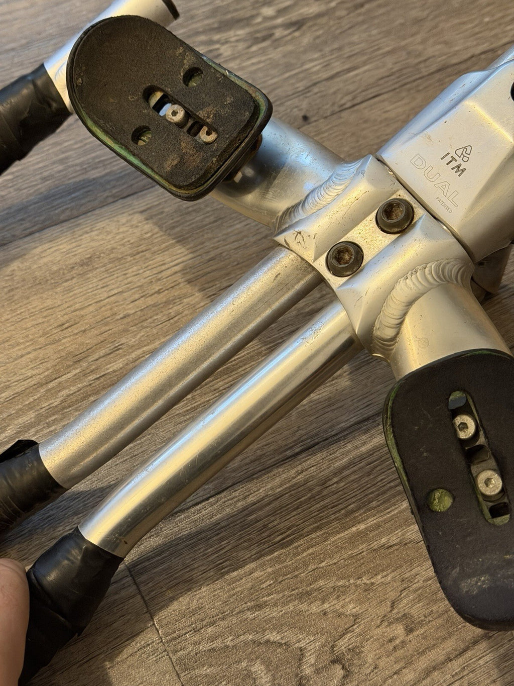 Rare Itm Dual Road Track Tt Handlebars Set