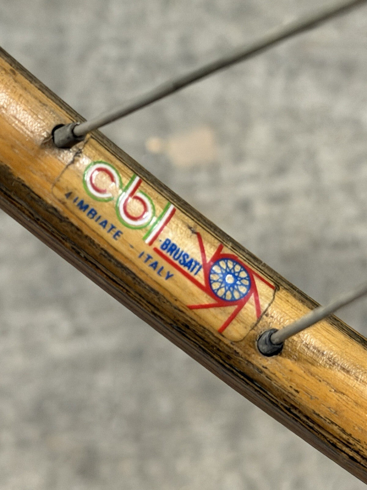 Vintage Campagnolo ROAD WHEELSET 5 SPEED WOODEN Sbi Brusati Rims
