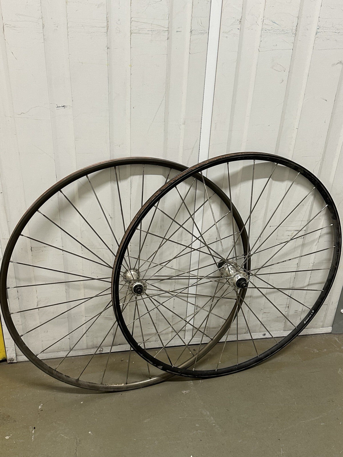 Vintage Dura Ace Road Wheelset Wolber Tubular Rims Aero Spokes