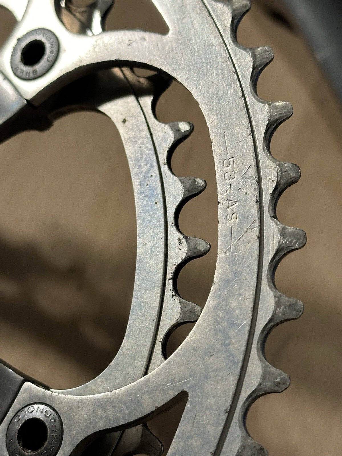 Vintage Campagnolo Road Crankset  Grey Strada Cranks