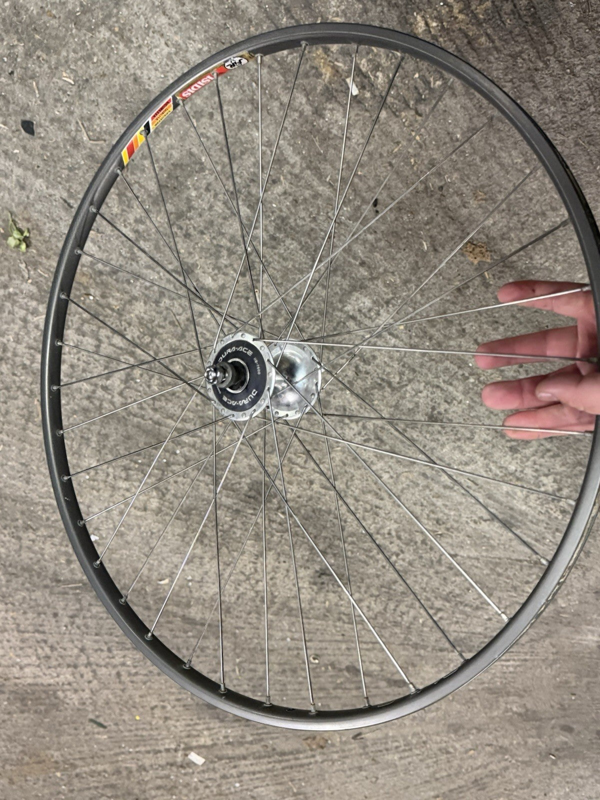 Dura Ace 7600 650c Front Wheel Tubular Track Fir Rim - product photo | Miclo Bikes
