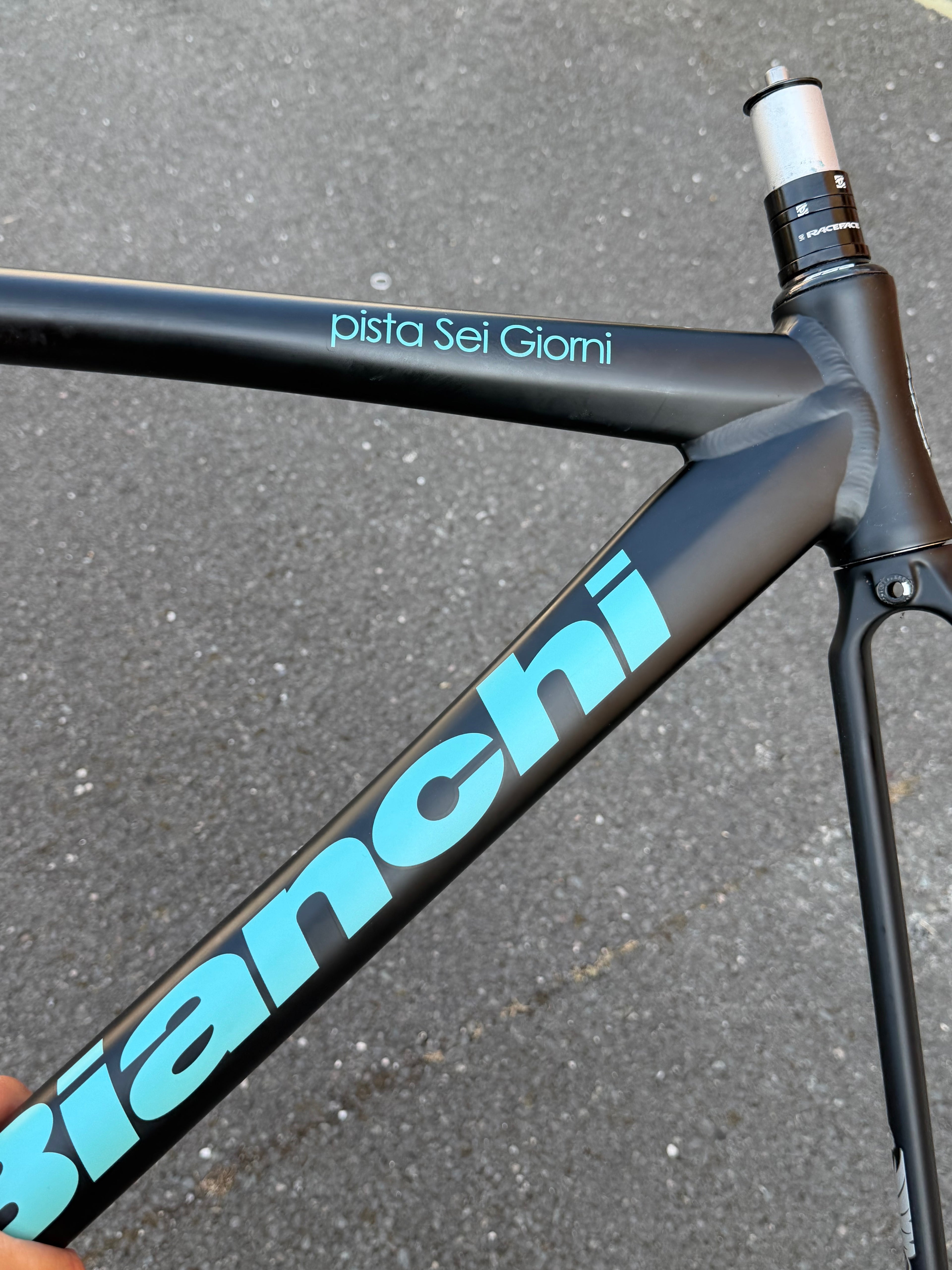 Bianchi pista track frameset