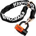 Kryptonite New York Cinch Chain 12mm × 130cm with Evolution Disc Lock – front view