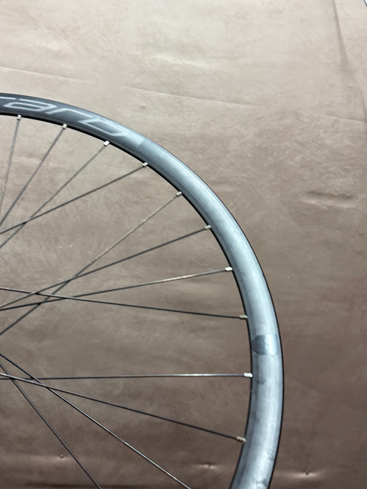 Miche Pistard rim surface and spoke nipples close-up