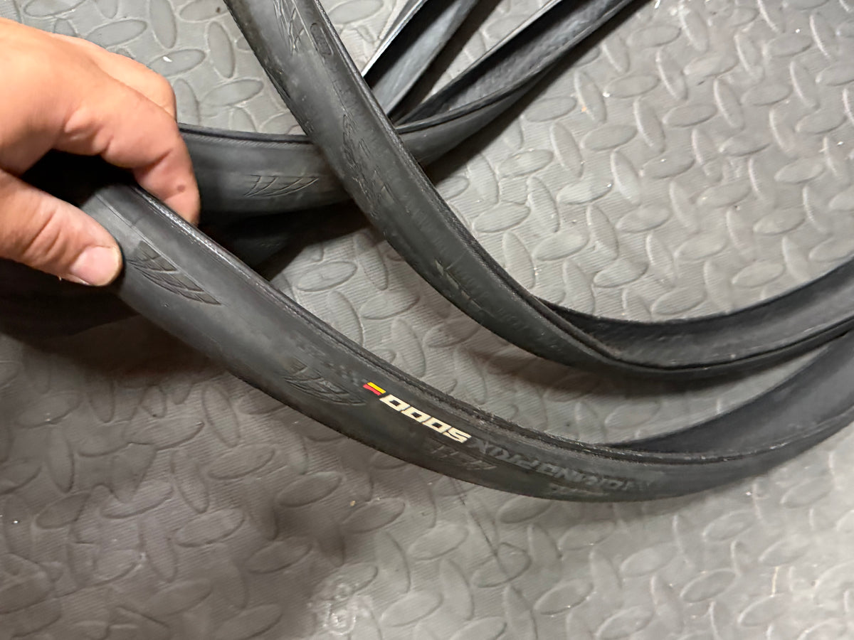Continental GP5000 road tyre sidewalls and folded casing
