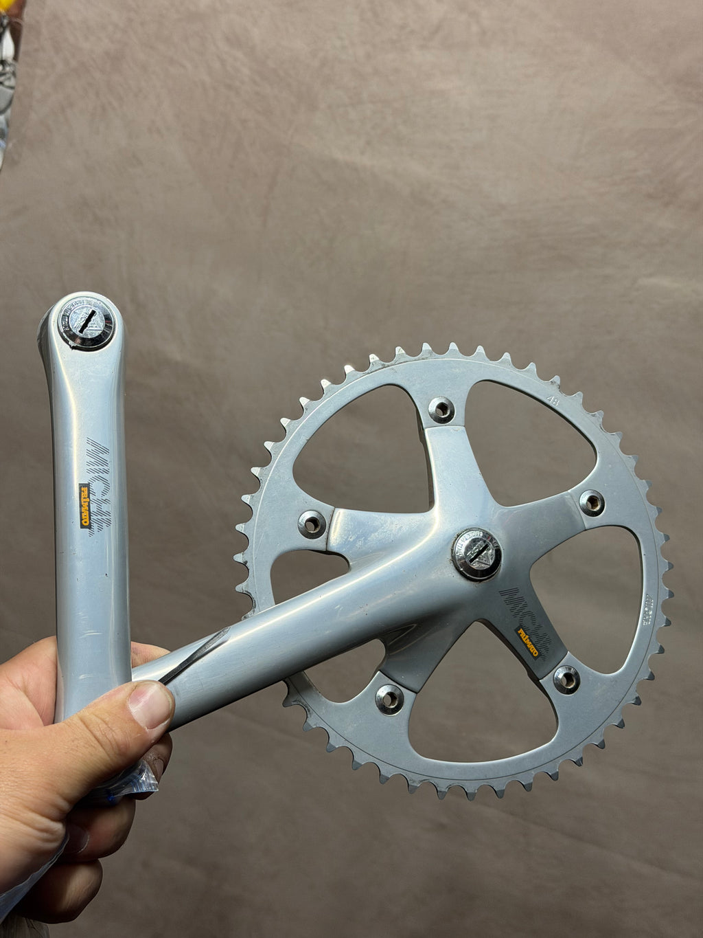 Miche 165mm track crankset with both crank arms