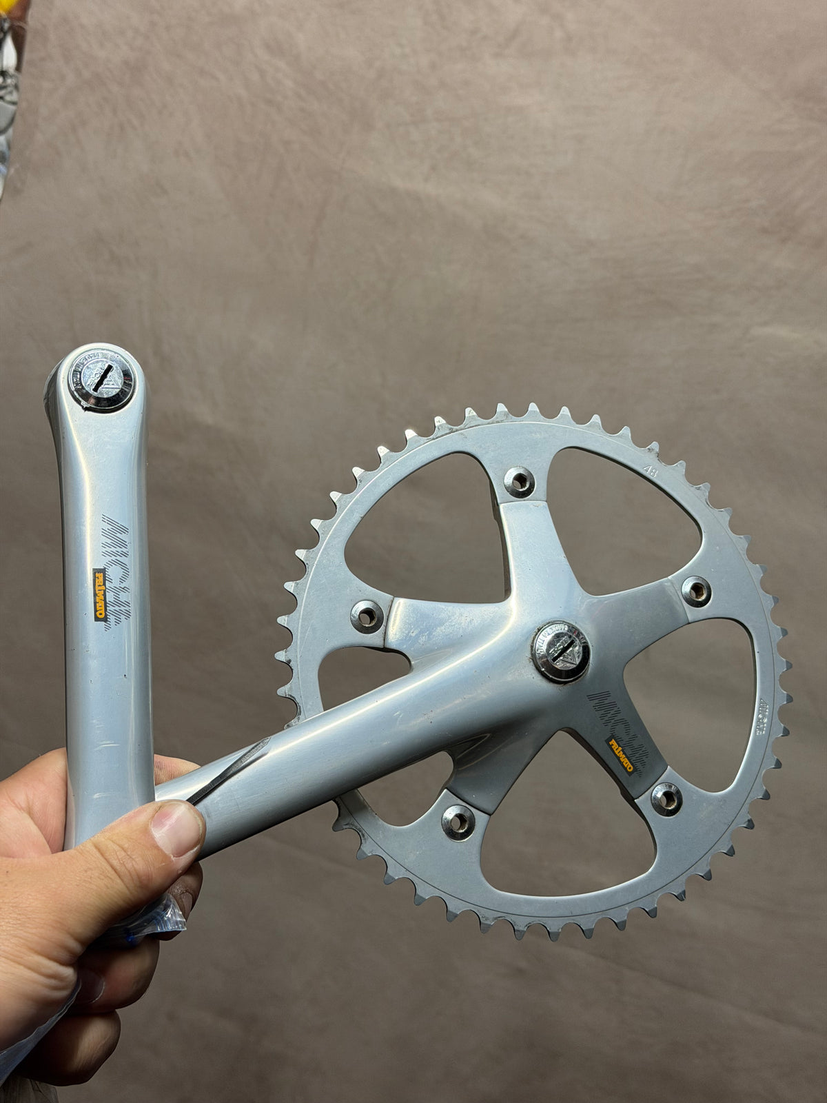 Miche 165mm track crankset with both crank arms