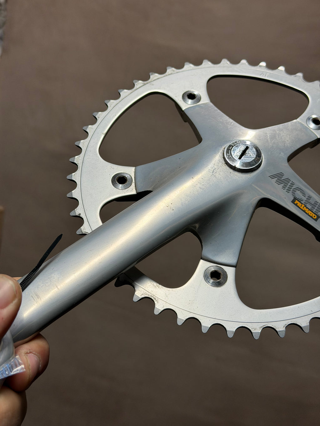 Miche track crank arm and silver 48T chainring