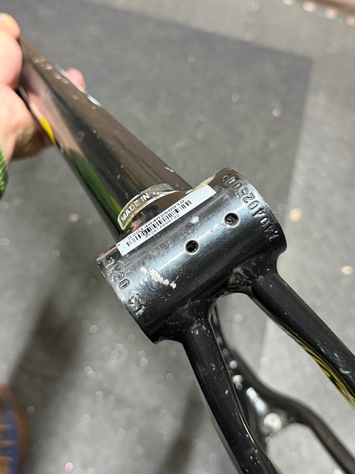 Boardman TK Pro 51cm track frameset – underside of bottom bracket shell