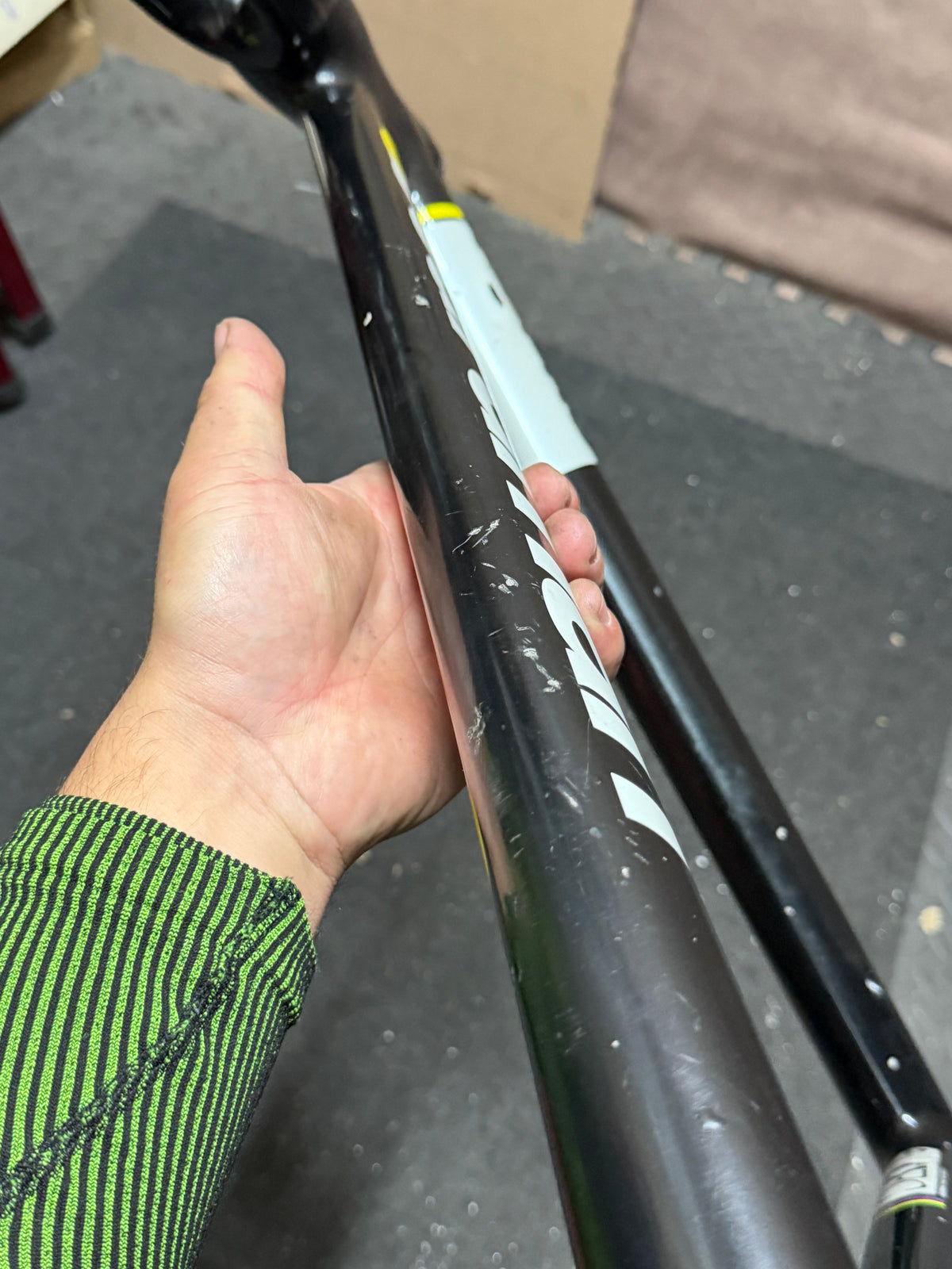 Boardman TK Pro 51cm track frameset – top tube surface wear
