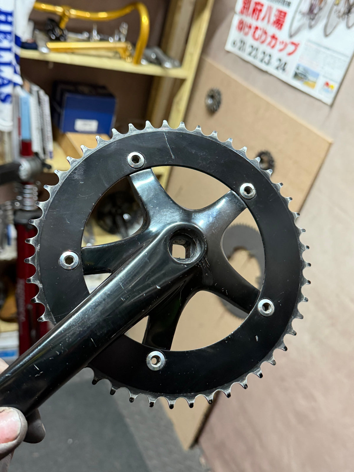 Single Speed Fixed Gear Crankset 170mm – chainring and drive-side crank