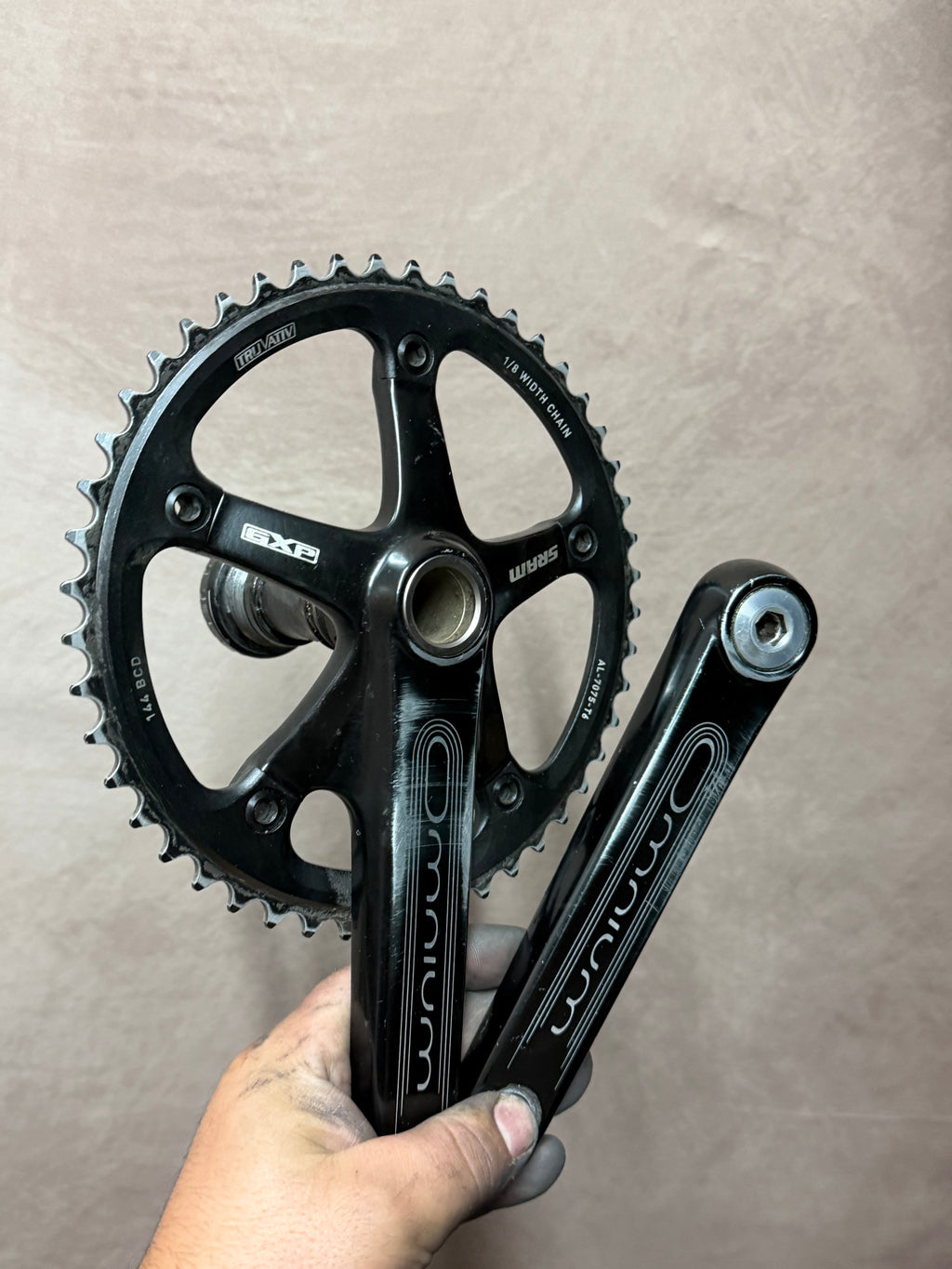 SRAM Omnium Track Crankset 165mm 48T – complete crankset and separate arm
