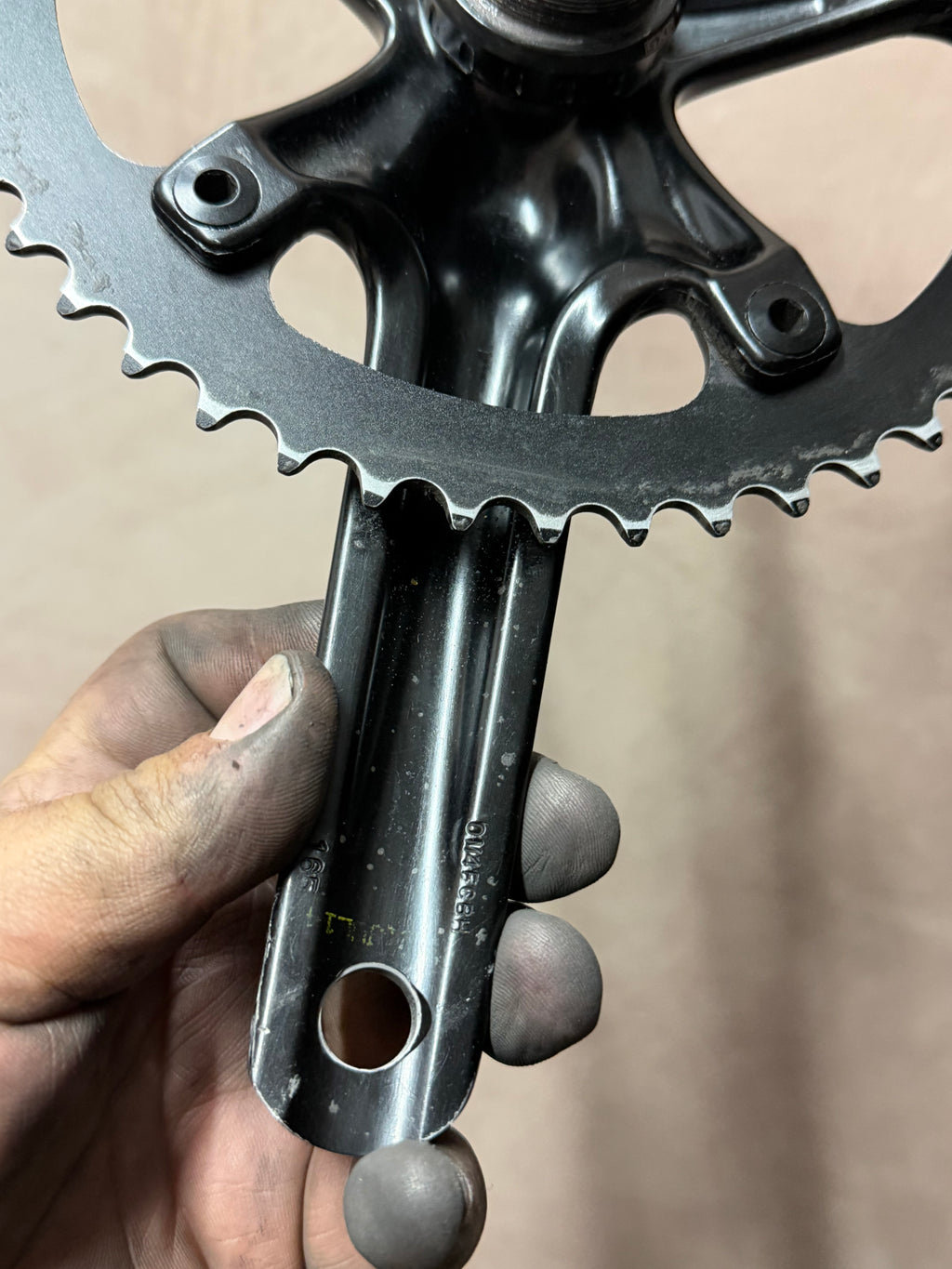 SRAM Omnium Track Crankset 165mm 48T – drive-side crank and chainring
