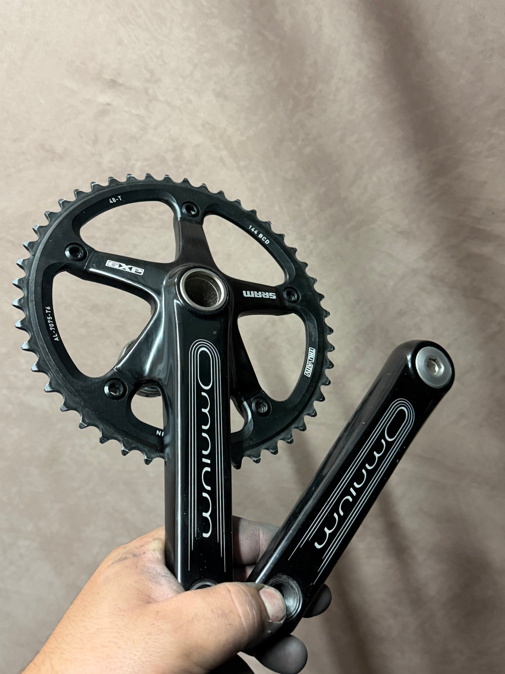 SRAM Omnium 165mm 48T Track Crankset – complete crankset and separate arm