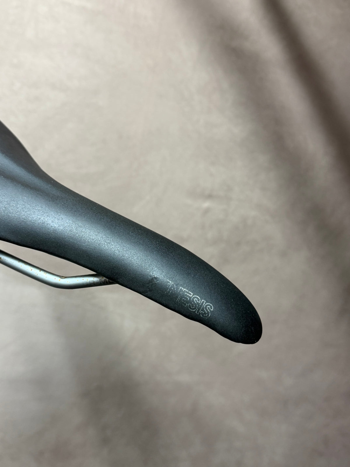 Black Bicycle Saddle – nose and side profile