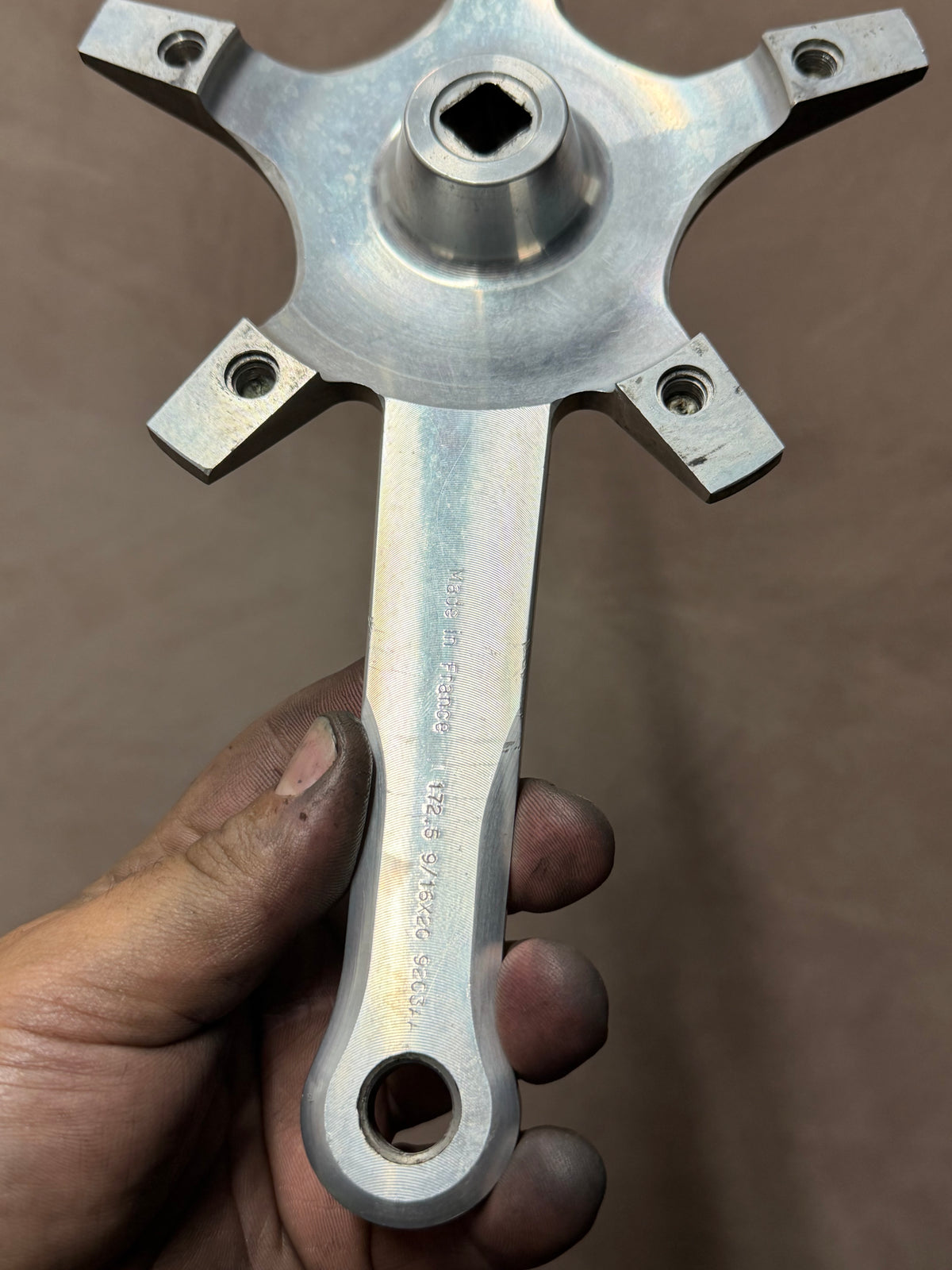 Vintage Mavic Starfish Crankset 172.5mm – front of five-arm spider