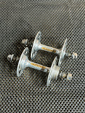 Suntour Superbe Track Hubset 28H Front & Rear – front and rear hubs together