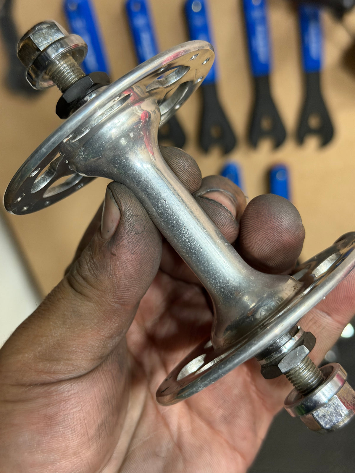 Suntour Superbe Track Hubset 28H Front & Rear – hub shell and flange