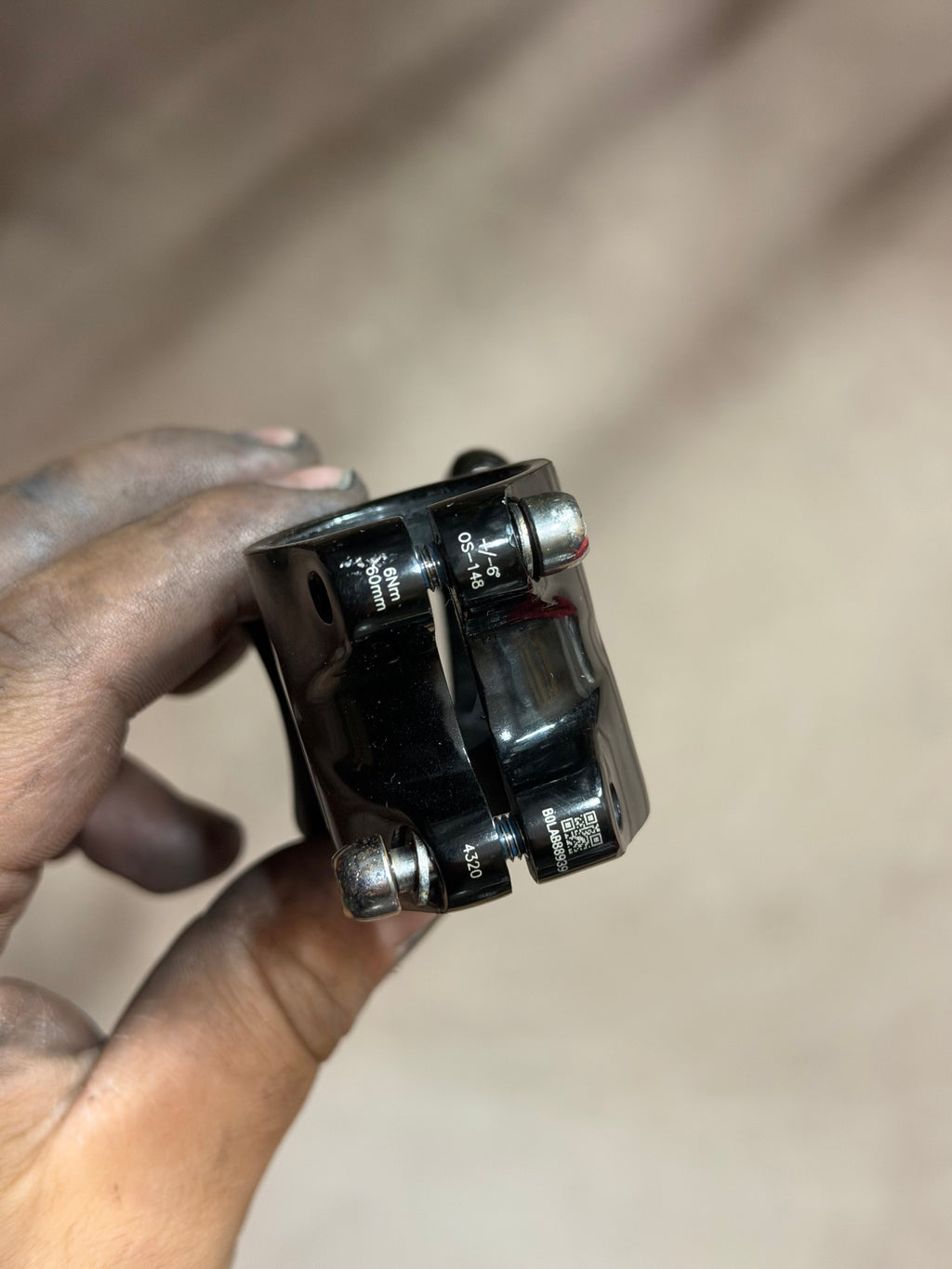FSA Ahead Stem 60mm, 31.8mm Clamp – faceplate end view