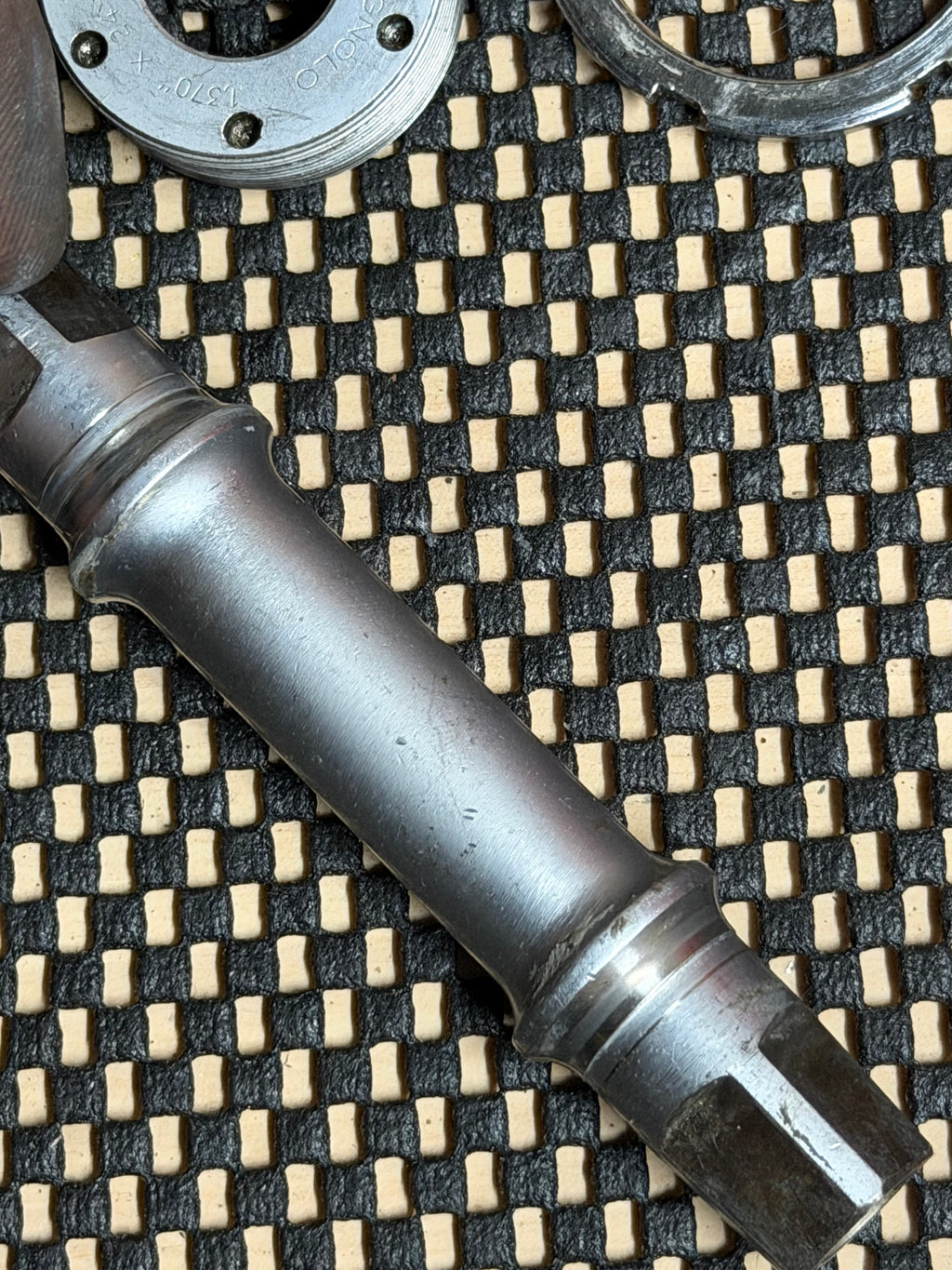 Vintage Campagnolo BSA Bottom Bracket 109mm – square-taper spindle end