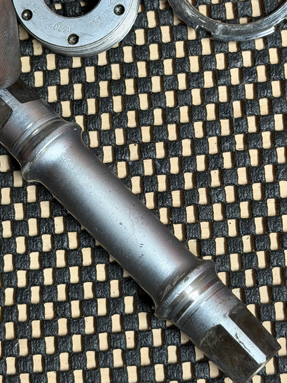 Vintage Campagnolo BSA Bottom Bracket 109mm – square-taper spindle end