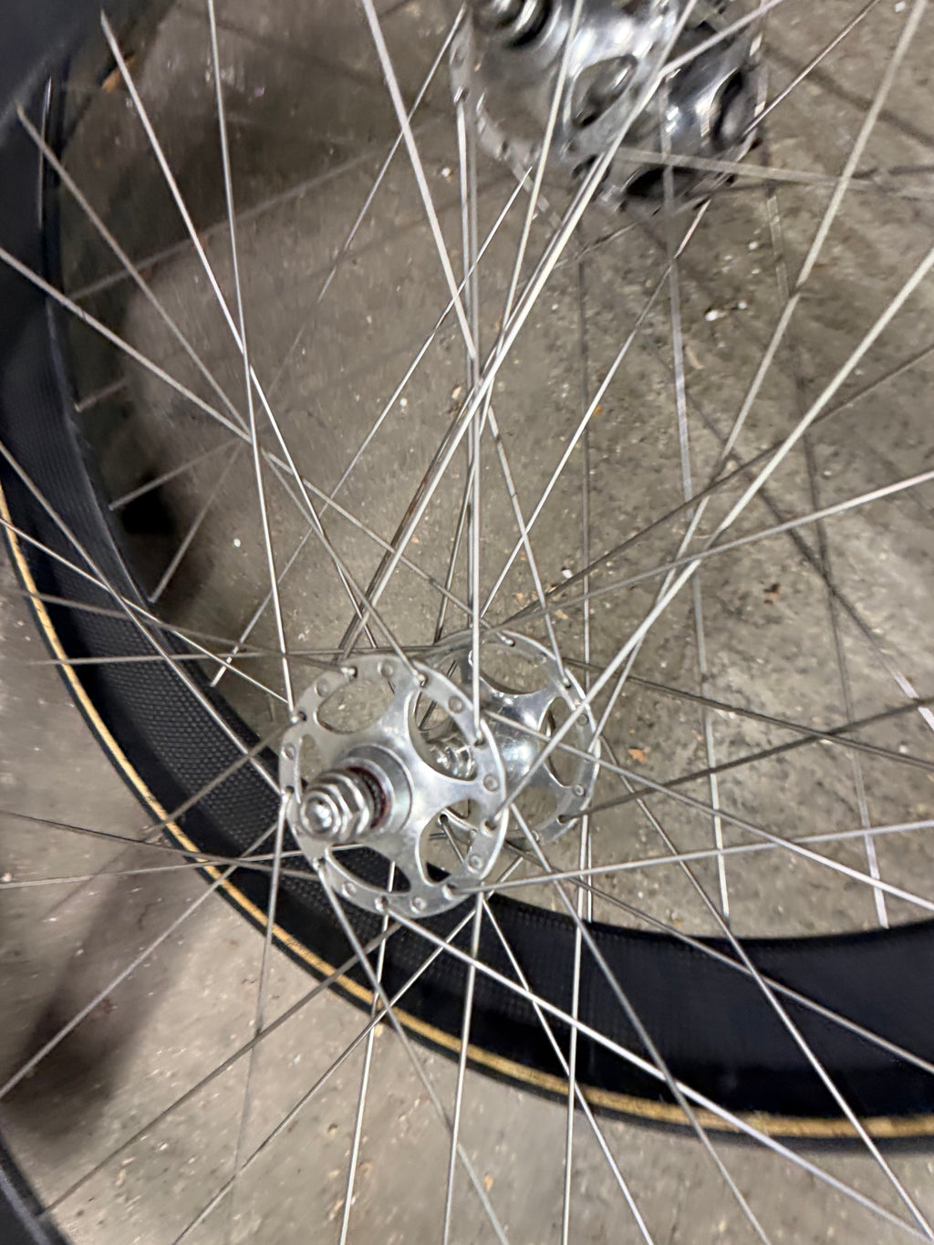 Campagnolo Pista Tubular Wheelset Sheriff Hubs Carbon RIm