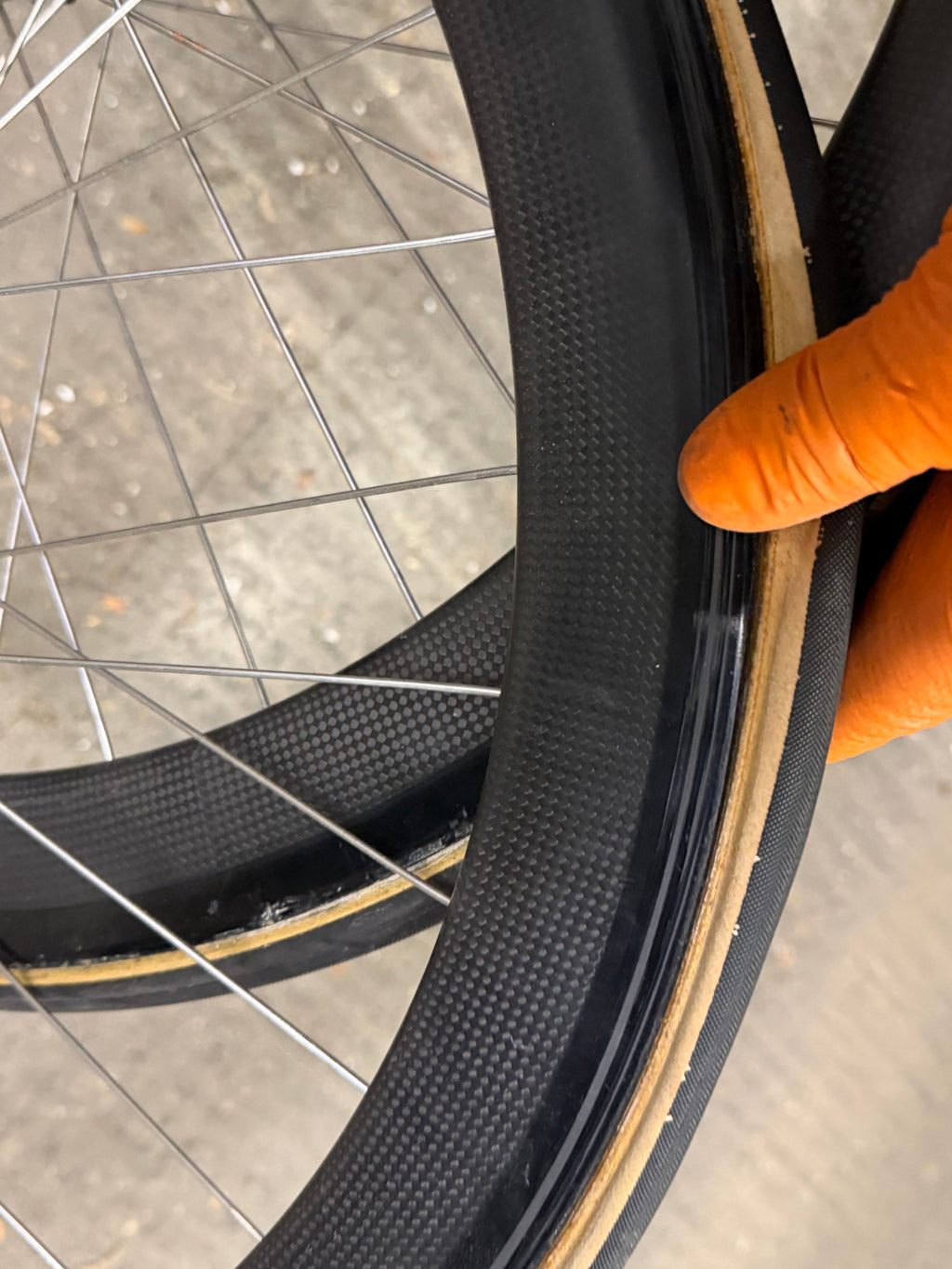 Campagnolo Pista Tubular Wheelset Sheriff Hubs Carbon RIm