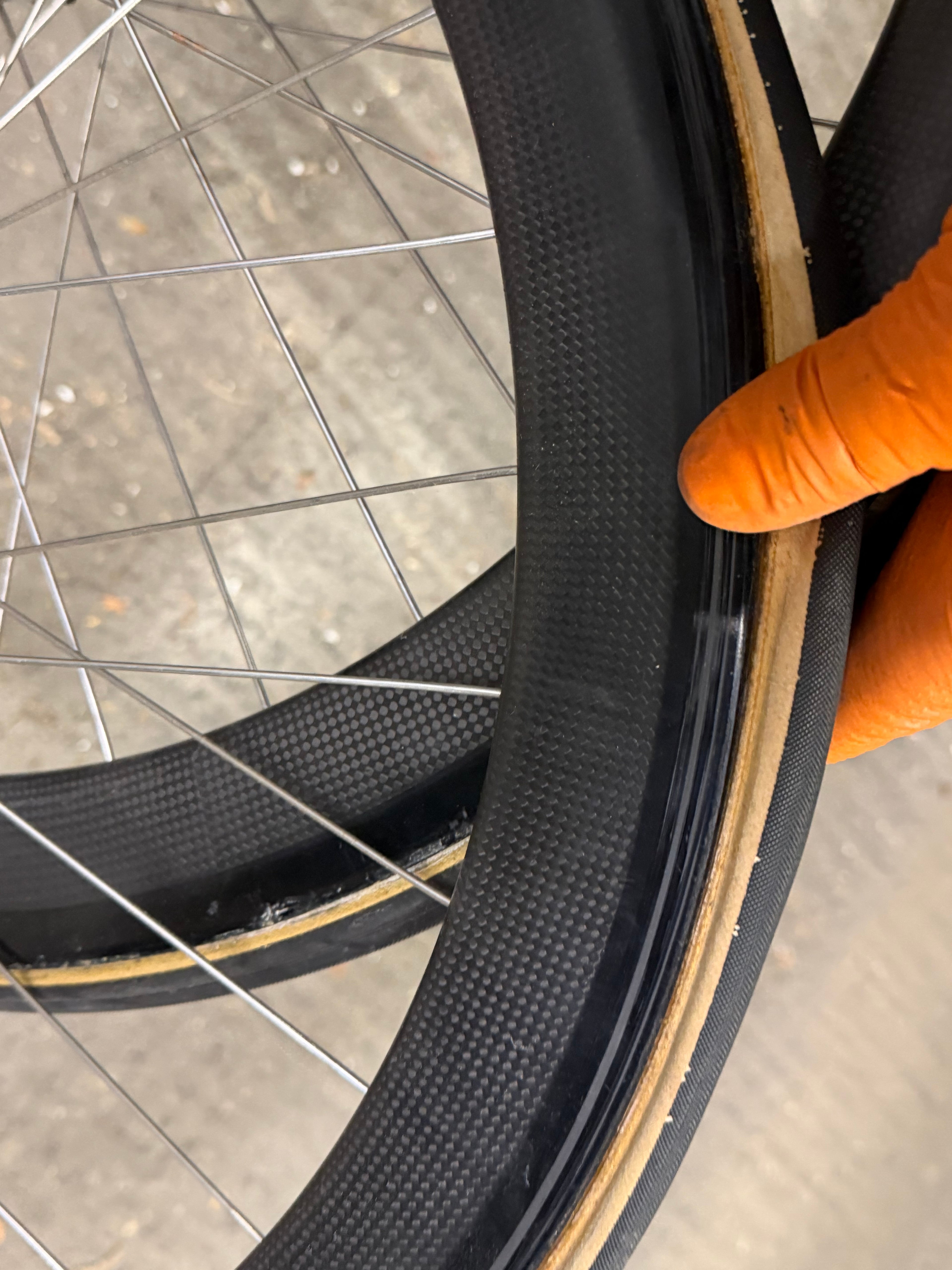 Campagnolo Pista Tubular Wheelset Sheriff Hubs Carbon RIm
