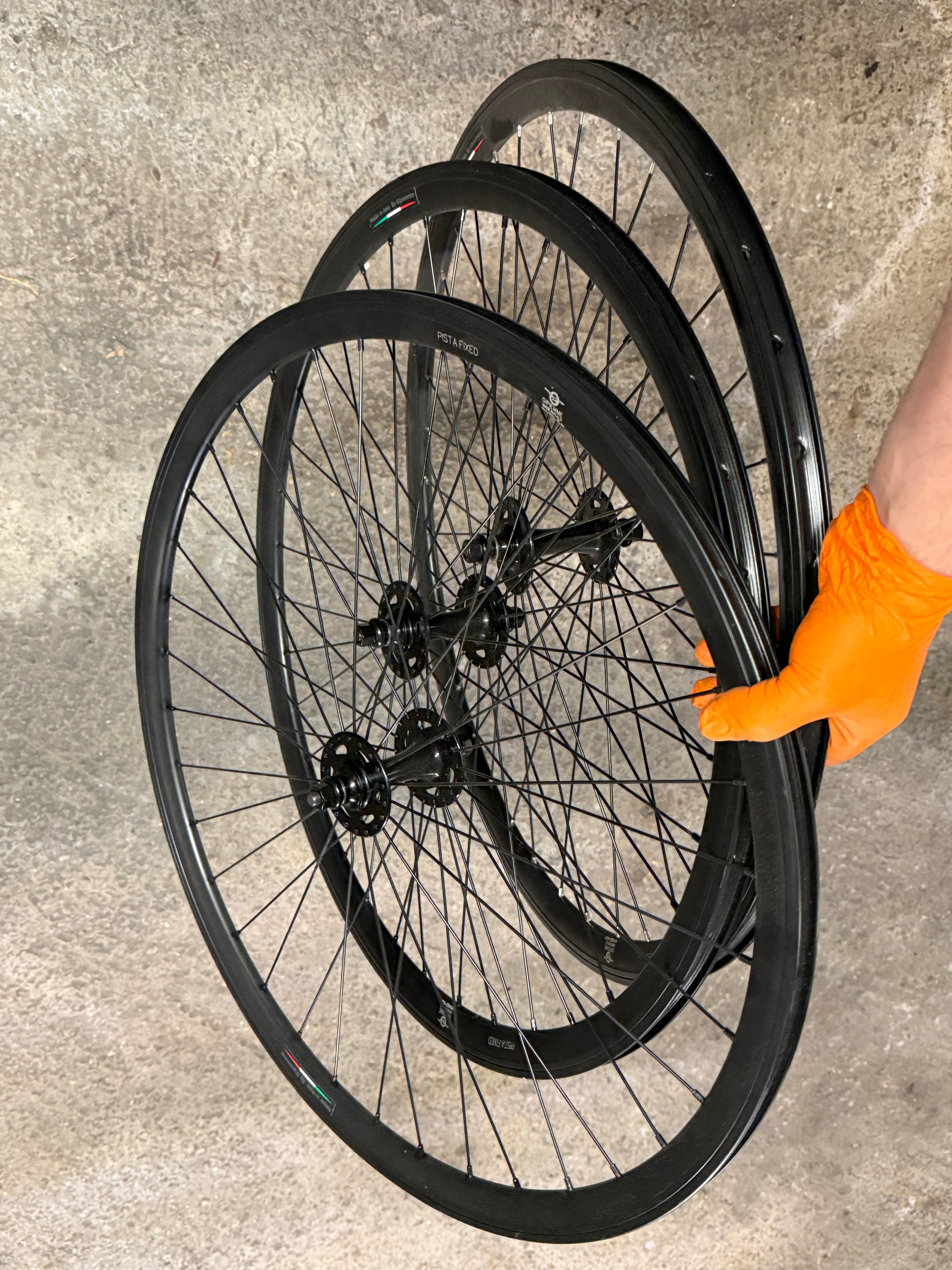 x3 Gipiemme Pista Front Clincher Wheels