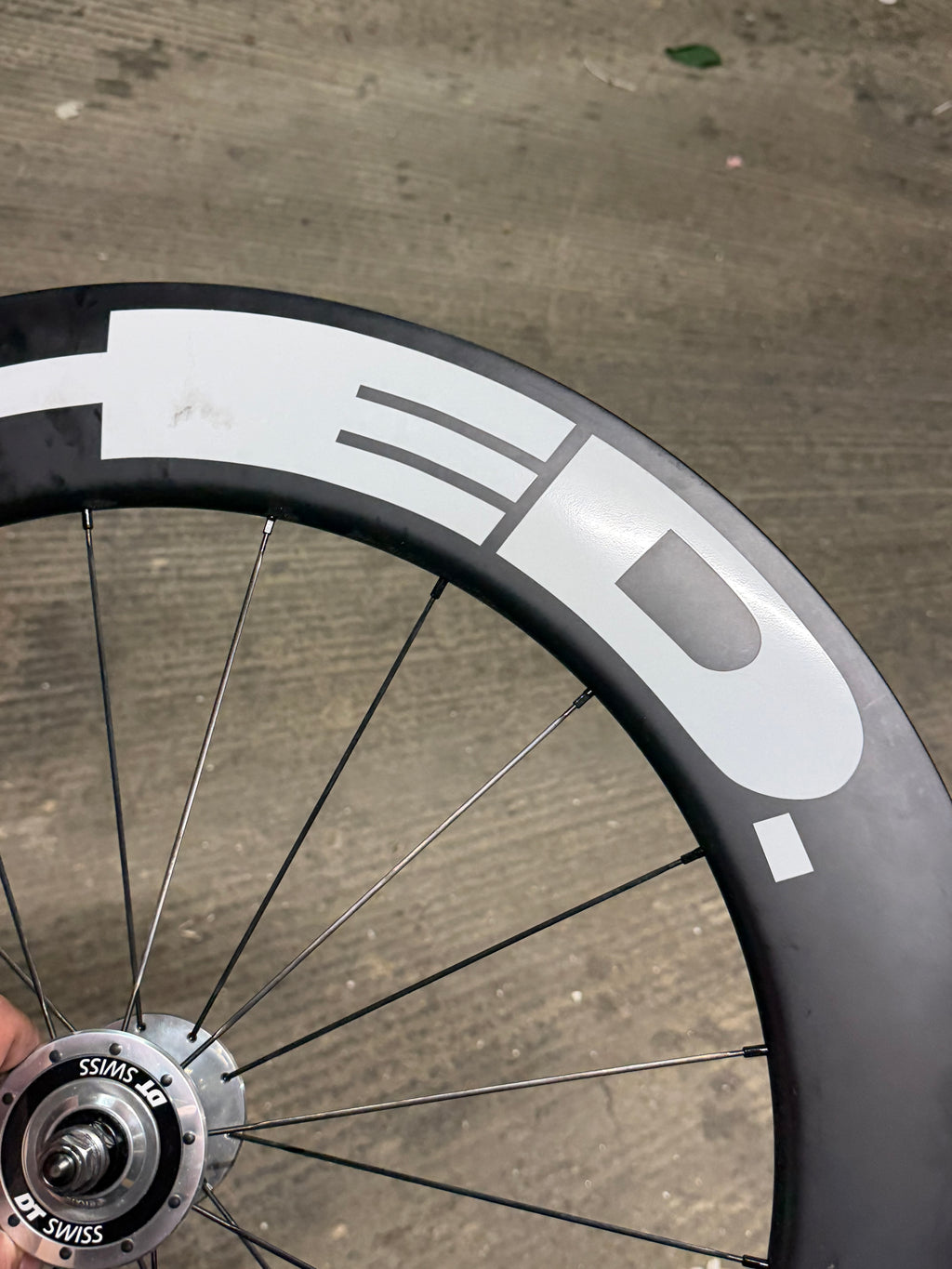 Carbon Wheelset Clincher DT Swiss Hubs Damaged Front Rim