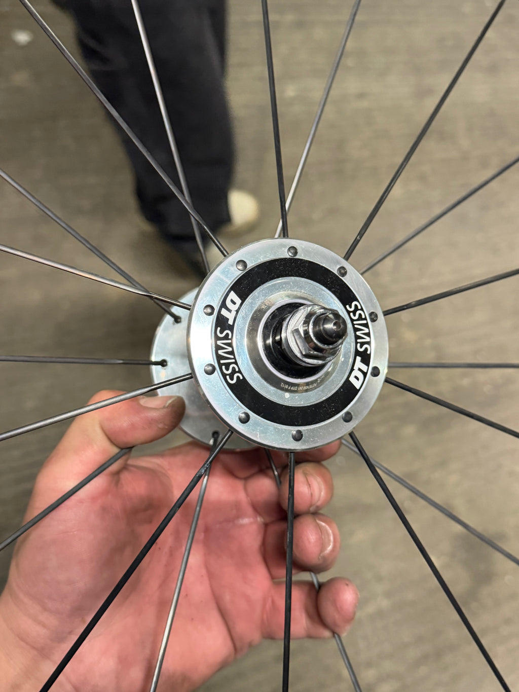 Carbon Wheelset Clincher DT Swiss Hubs Damaged Front Rim