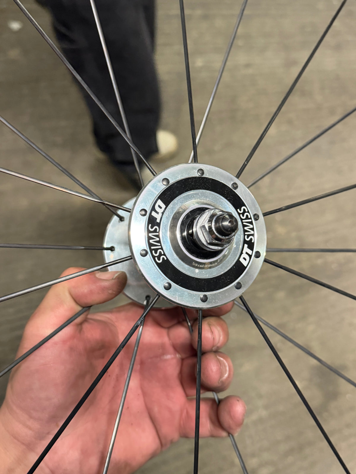 Carbon Wheelset Clincher DT Swiss Hubs Damaged Front Rim