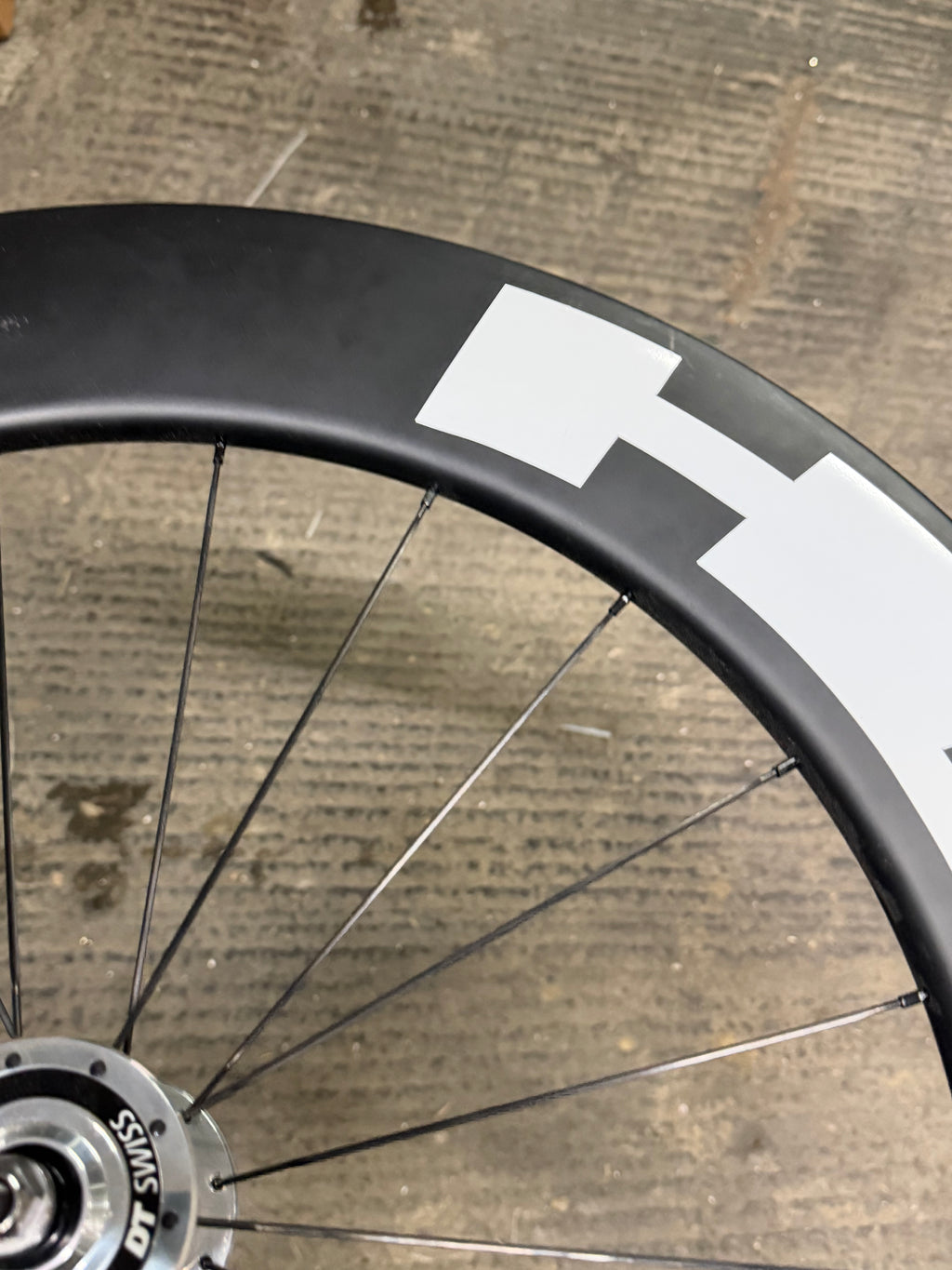 Carbon Wheelset Clincher DT Swiss Hubs Damaged Front Rim