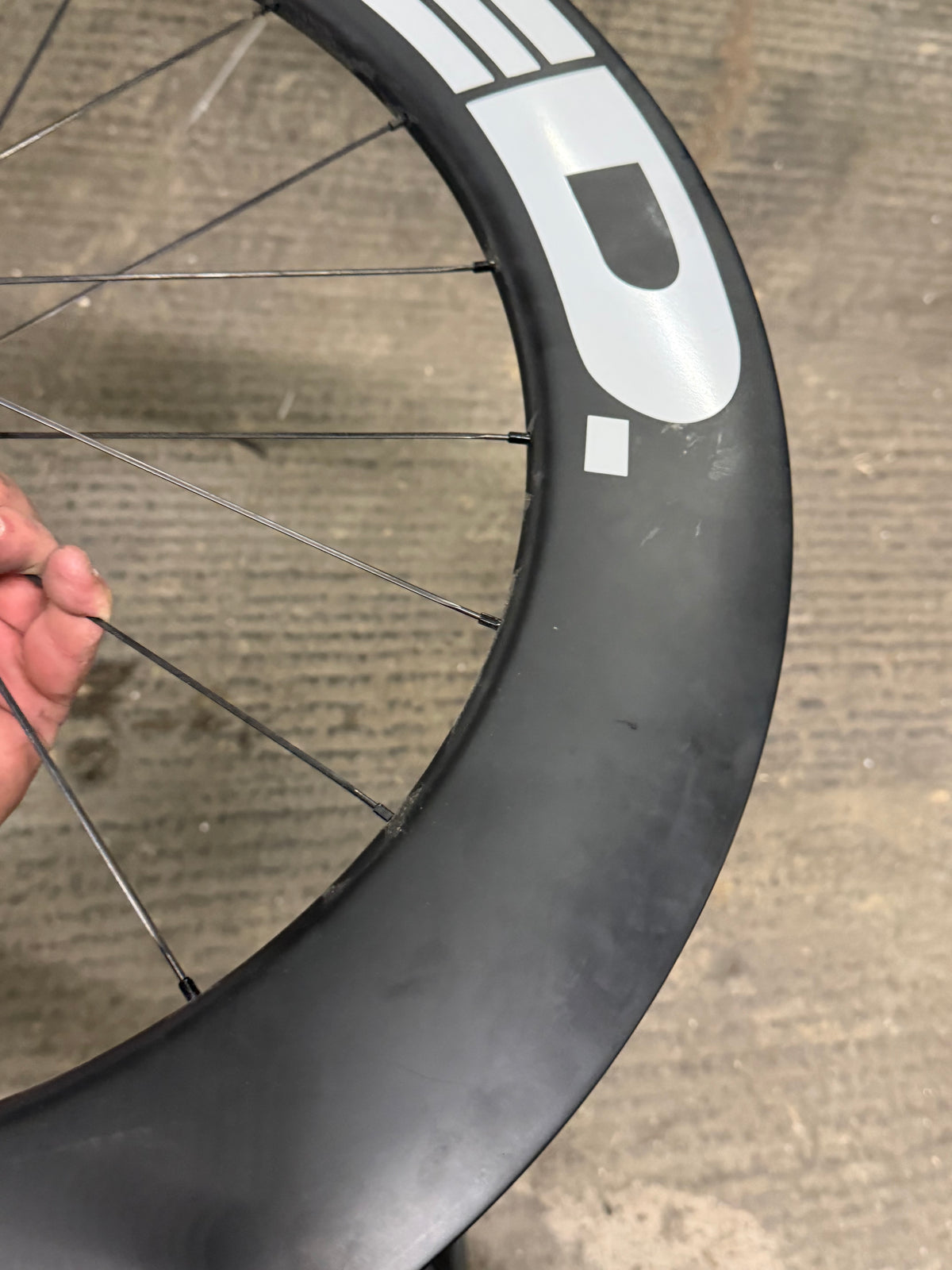 Carbon Wheelset Clincher DT Swiss Hubs Damaged Front Rim