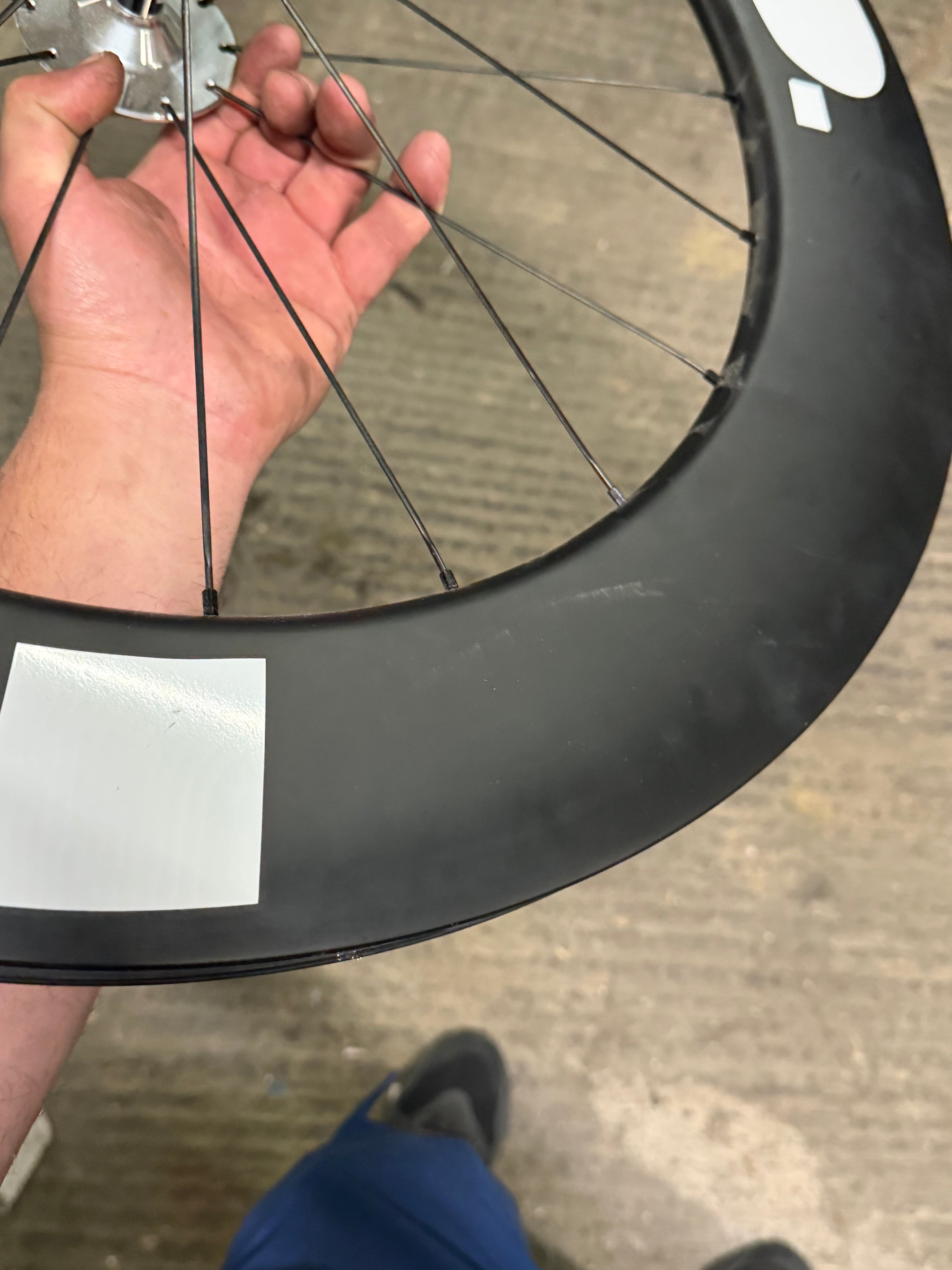 Carbon Wheelset Clincher DT Swiss Hubs Damaged Front Rim