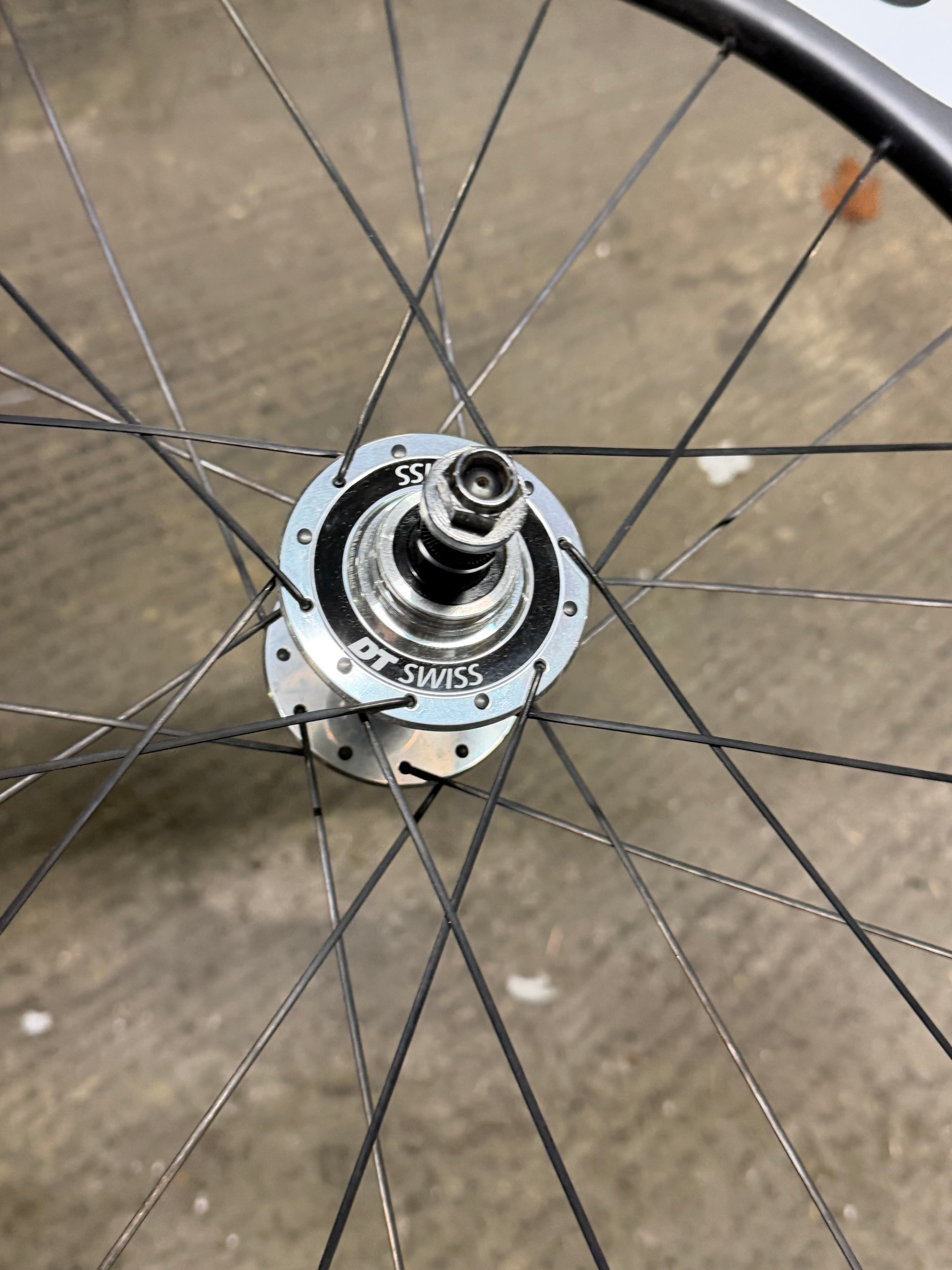 Carbon Wheelset Clincher DT Swiss Hubs Damaged Front Rim