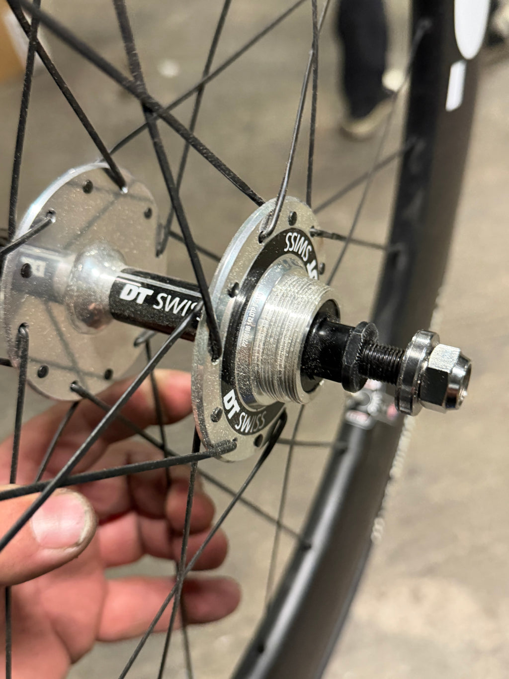 Carbon Wheelset Clincher DT Swiss Hubs Damaged Front Rim