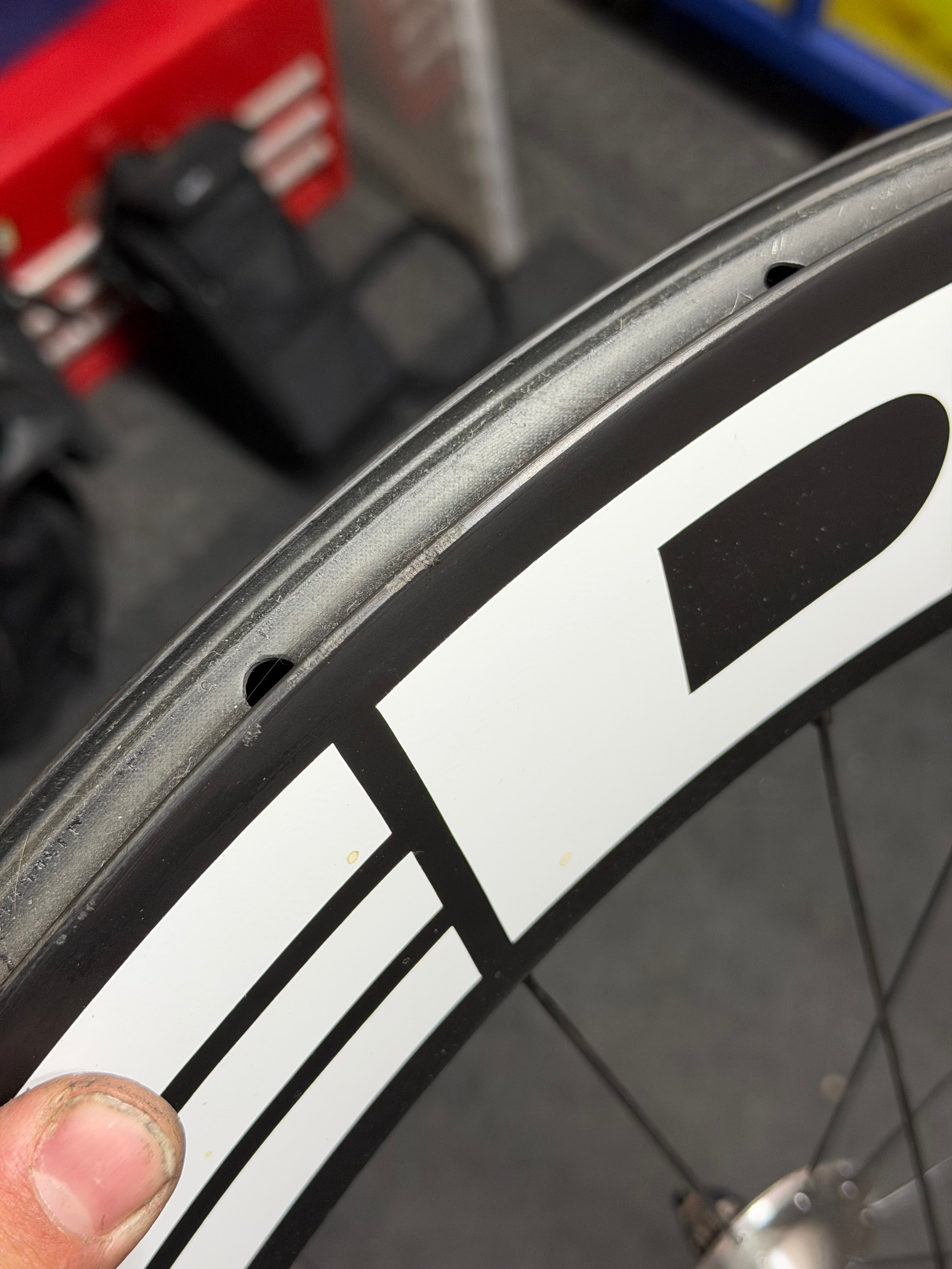 Carbon Wheelset Clincher DT Swiss Hubs Damaged Front Rim