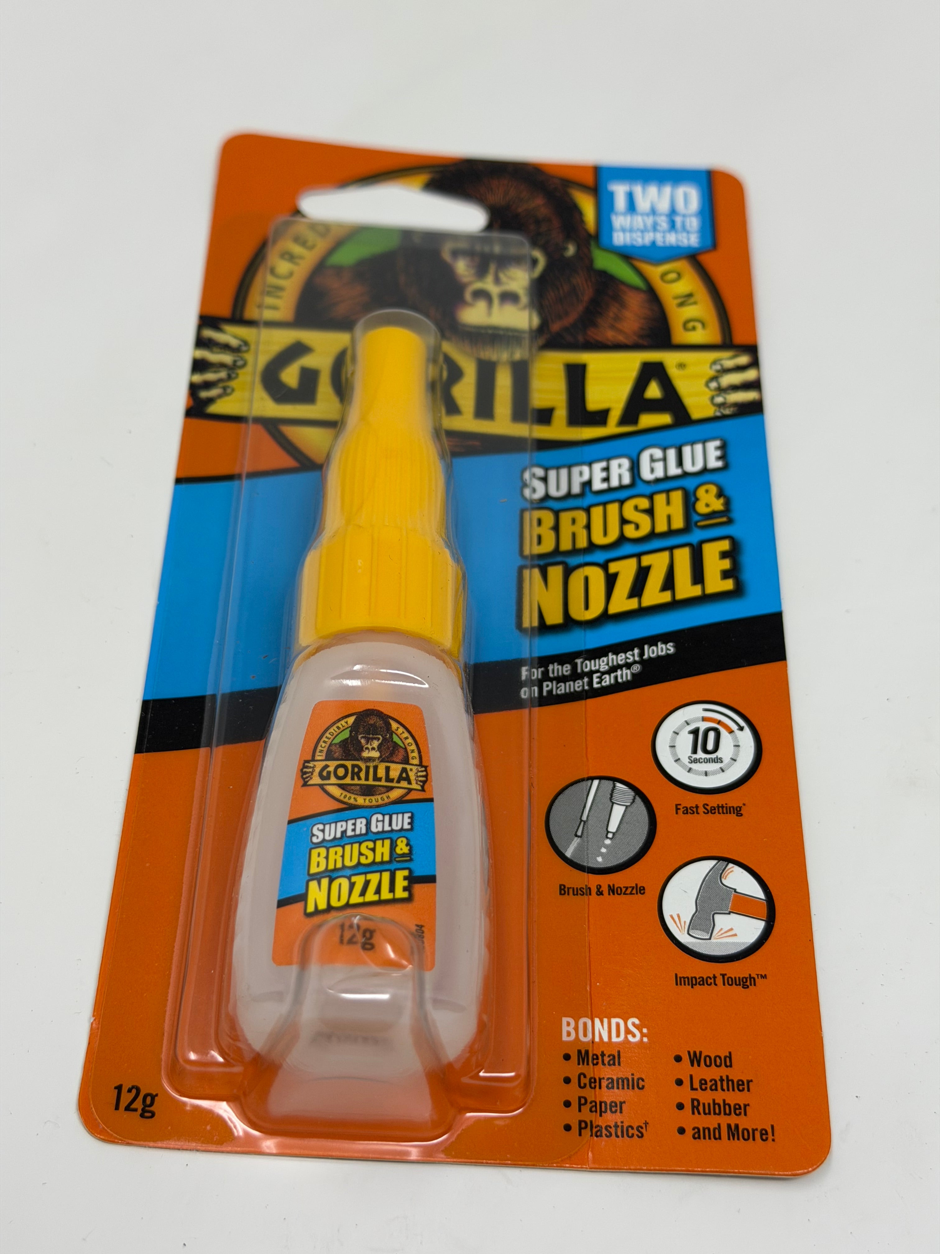 Gorilla Super Glue Brush & Nozzle 12g