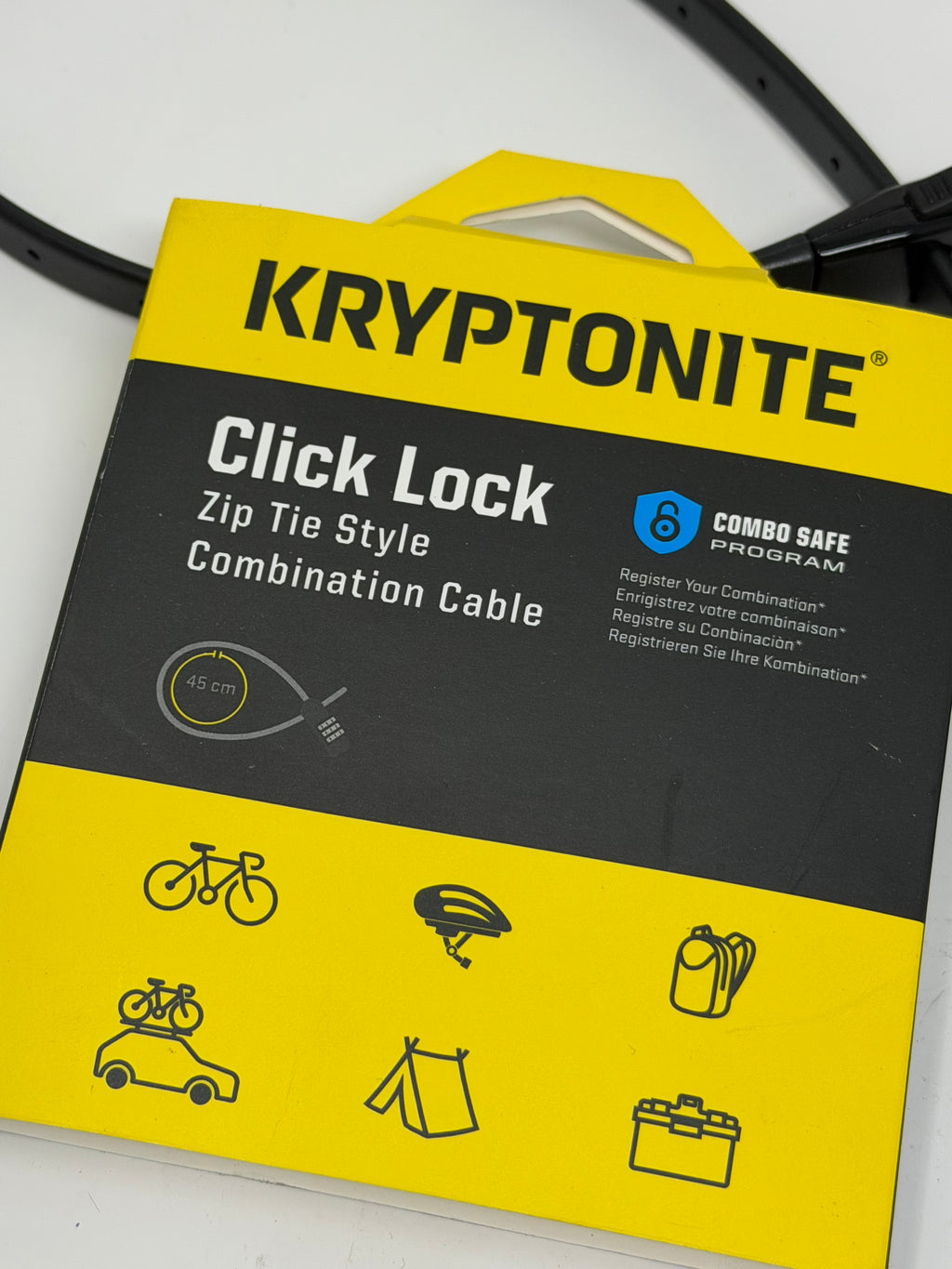 Kryptonite Click Lock Combo Lock 530mm in Black