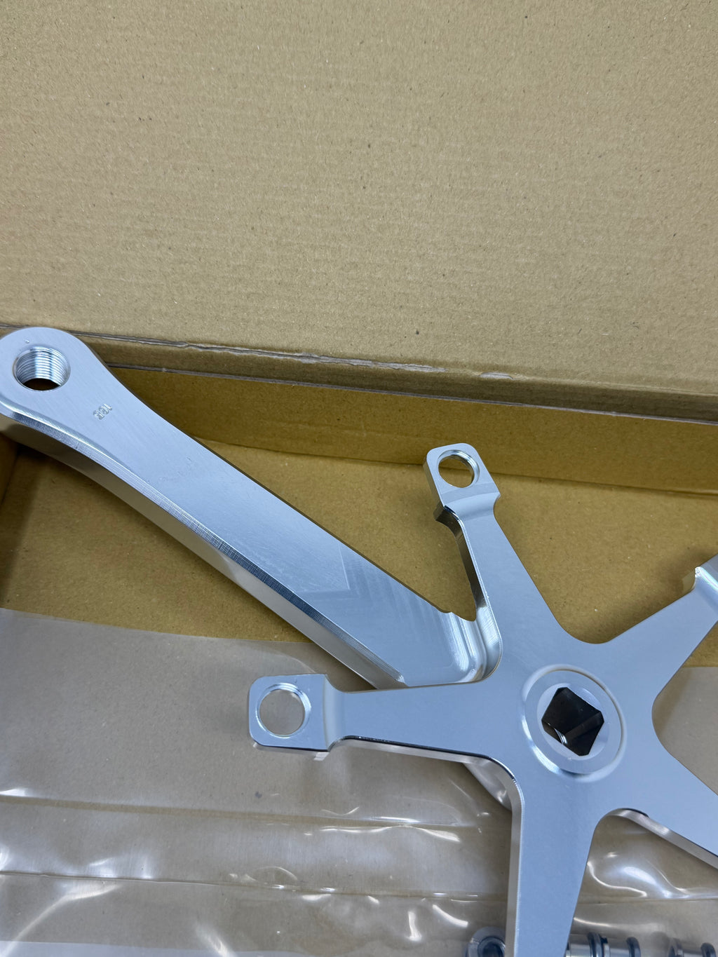 Andel Single Speed Fluted Cranks 144bcd - 165mm Silver