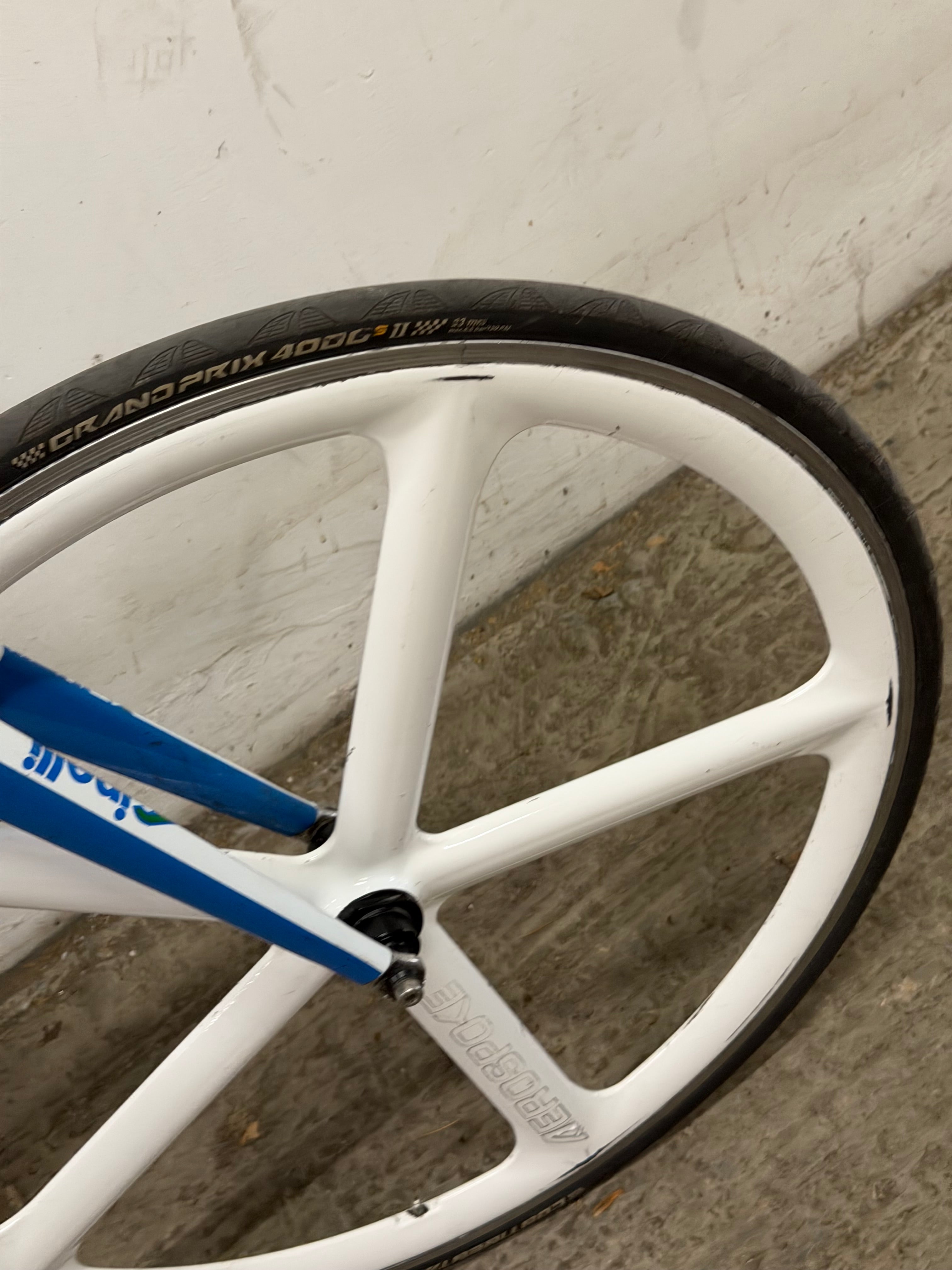 Cinelli vigorelli size 56 aerospoke wheelset track bike with dura ace 7710 cranks