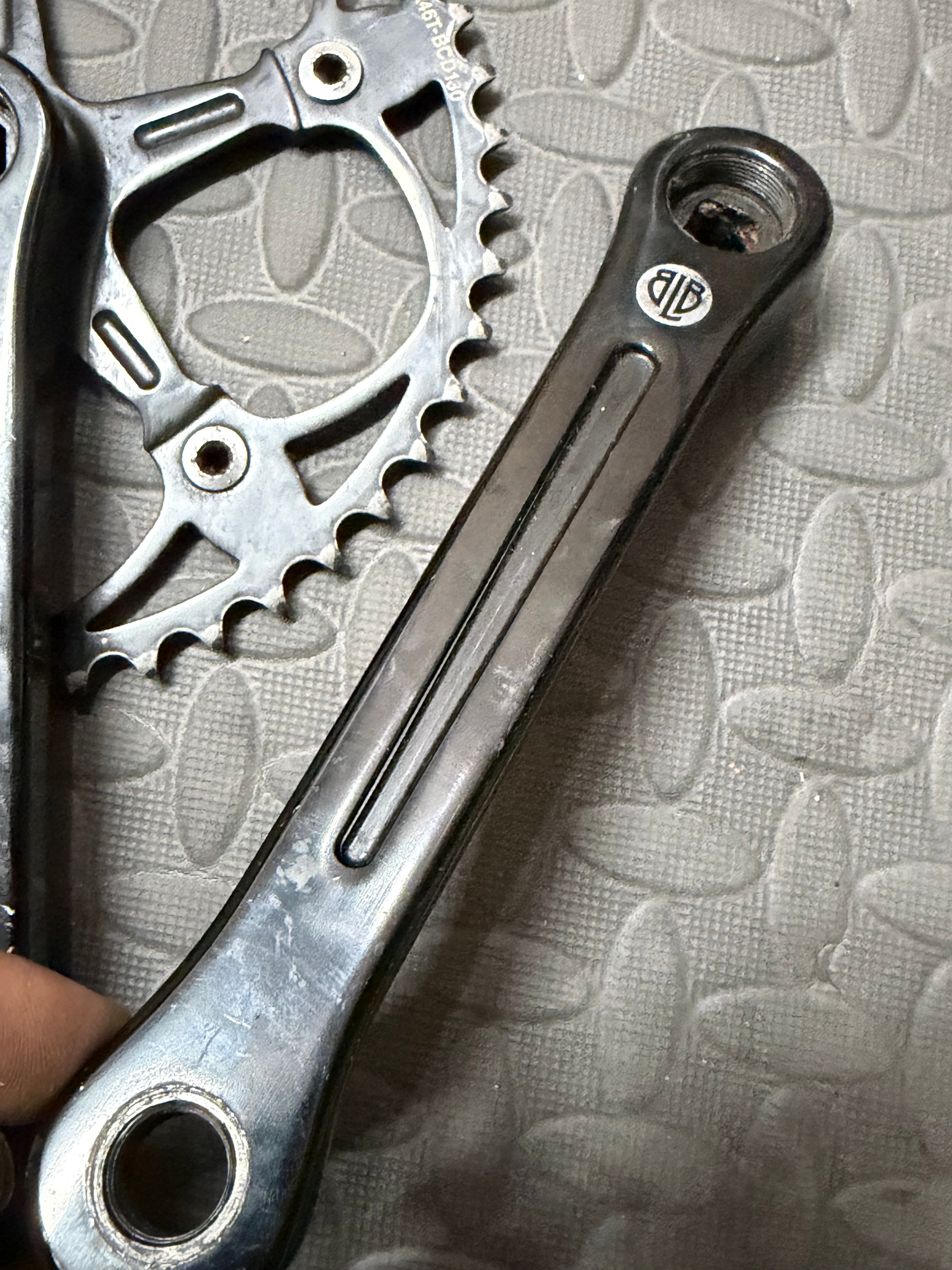 Black BLB track Crankset 165mm 46t