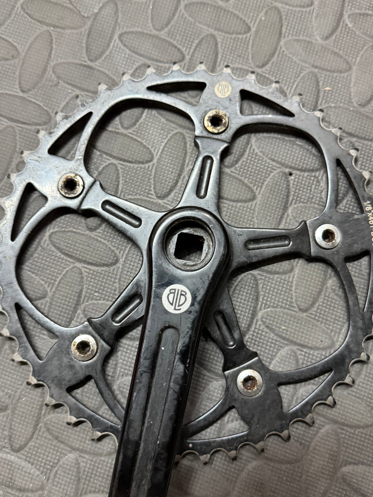Black BLB track Crankset 165mm 46t