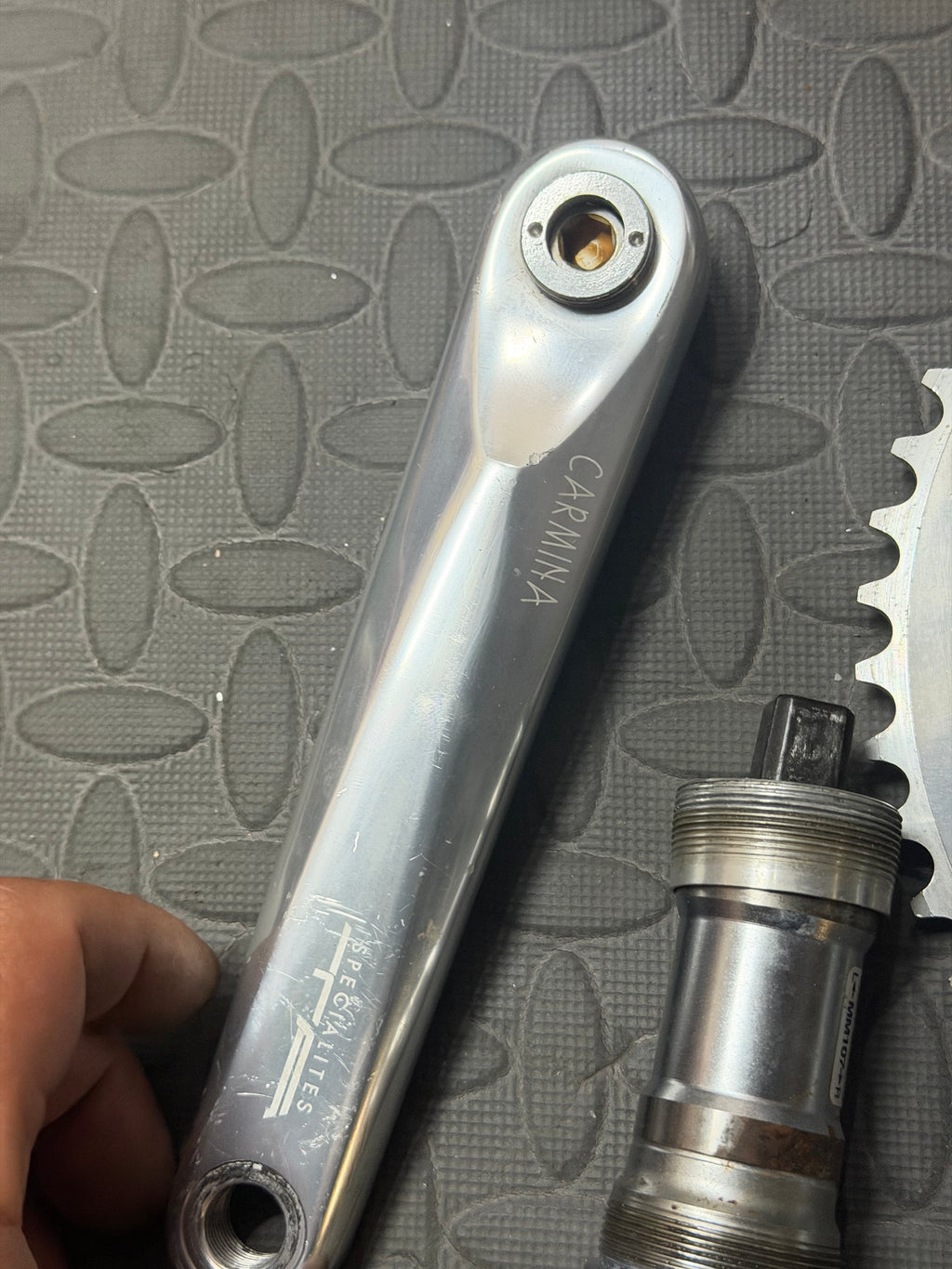 Specialites Track crankset 165mm Powermeter spider Power2Max