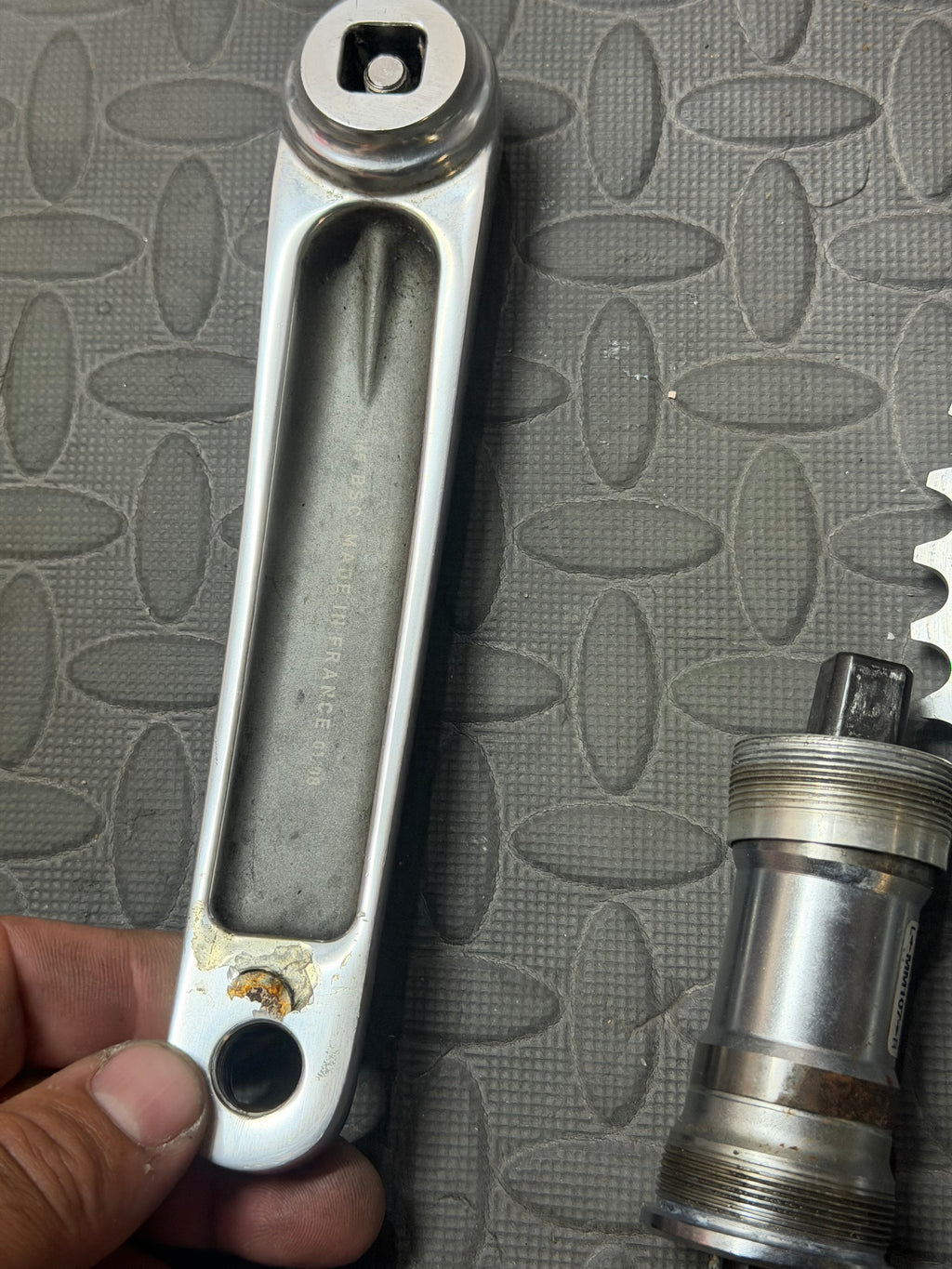 Specialites Track crankset 165mm Powermeter spider Power2Max
