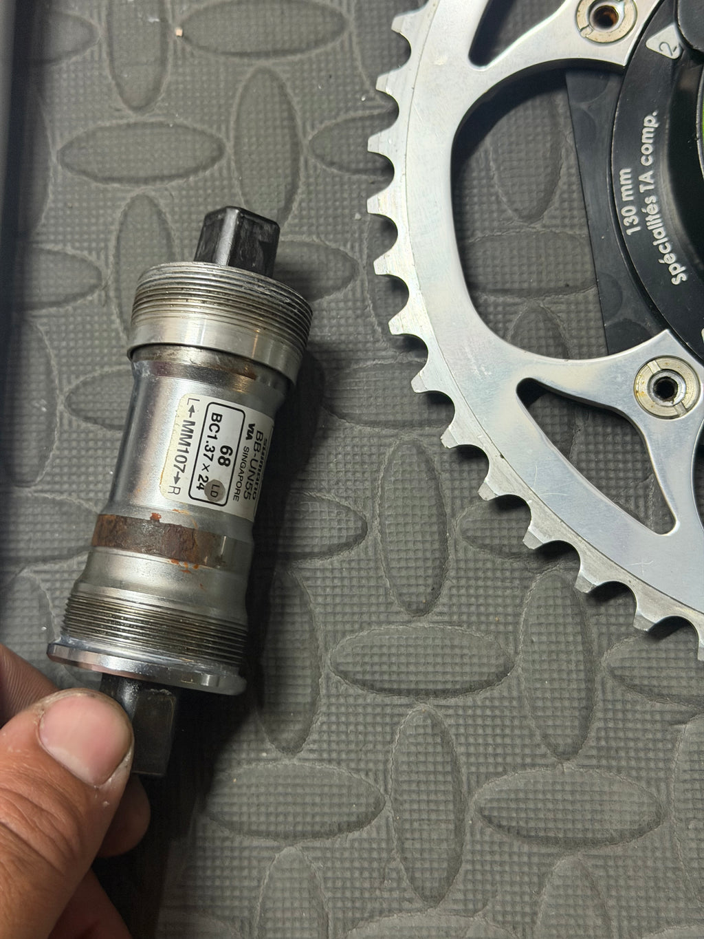 Specialites Track crankset 165mm Powermeter spider Power2Max