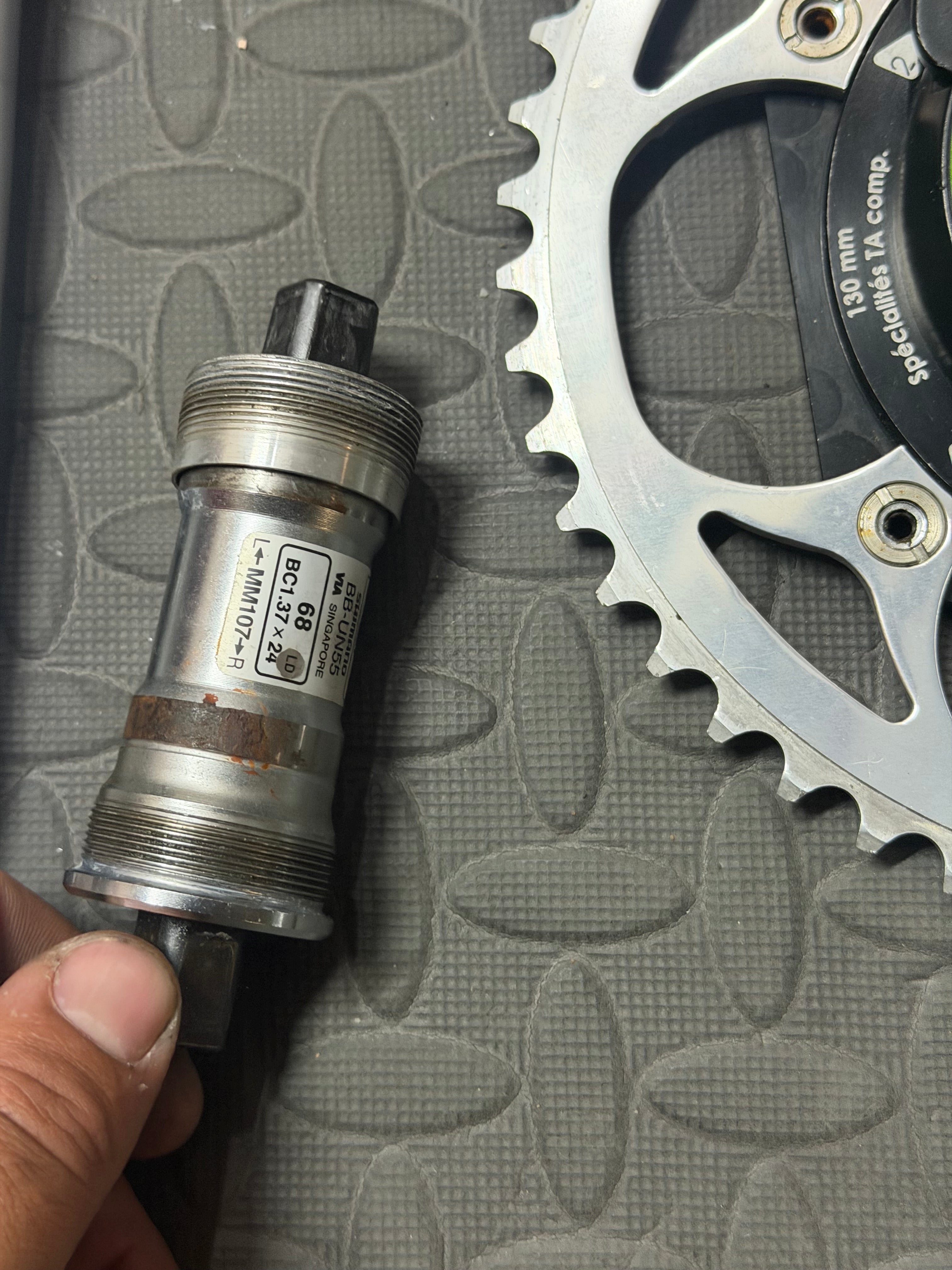 Specialites Track crankset 165mm Powermeter spider Power2Max