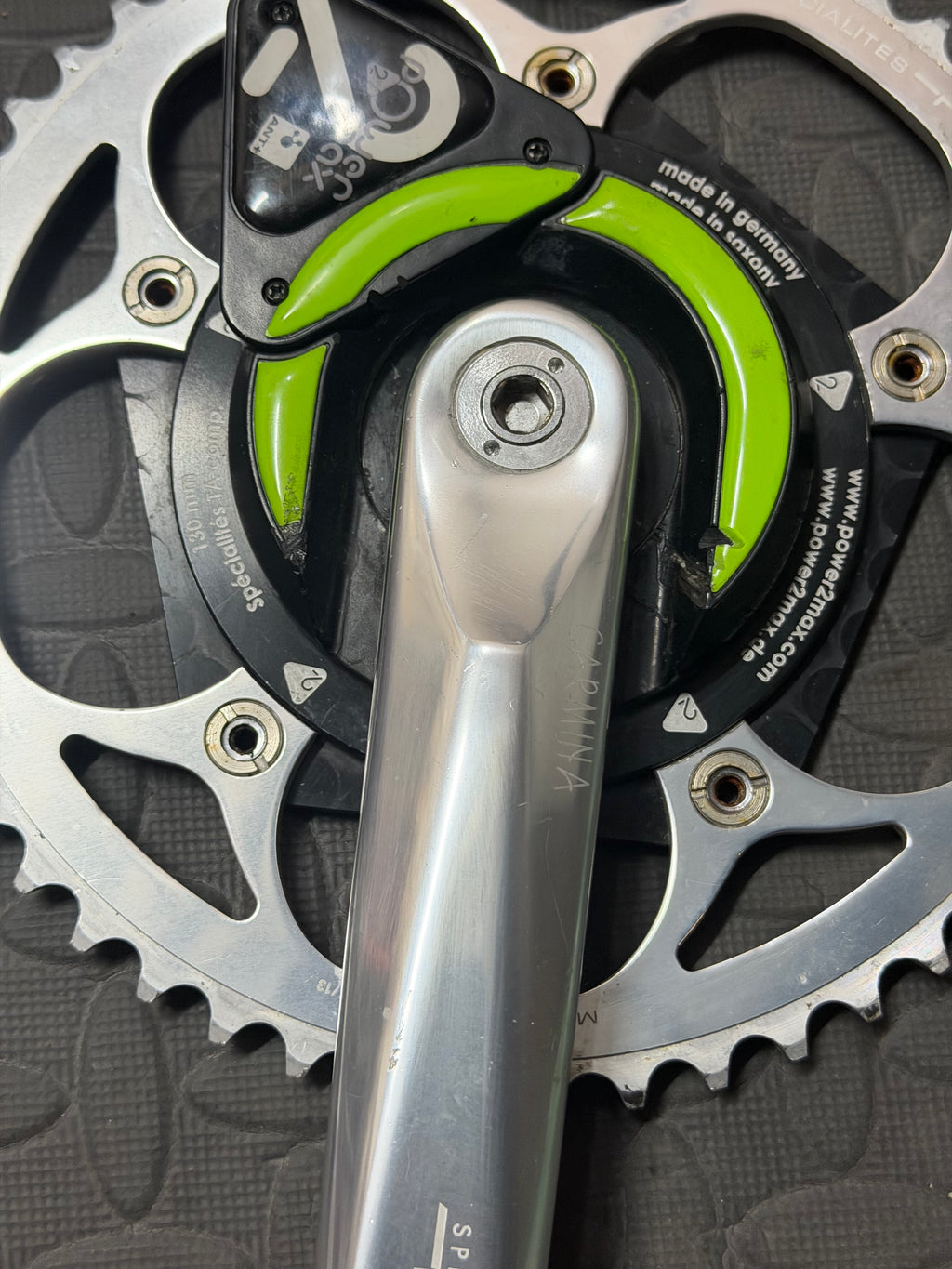 Specialites Track crankset 165mm Powermeter spider Power2Max